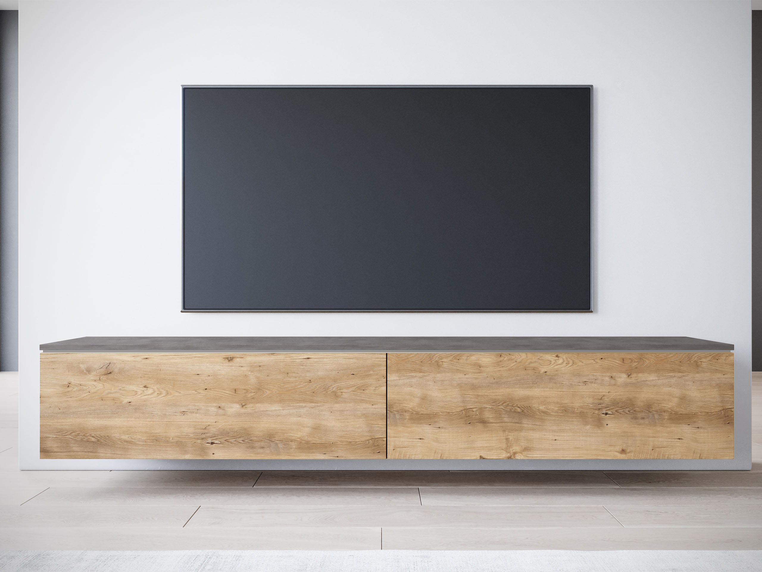 Meuble TV Scientia I (Matera gris + Châtaigne)
