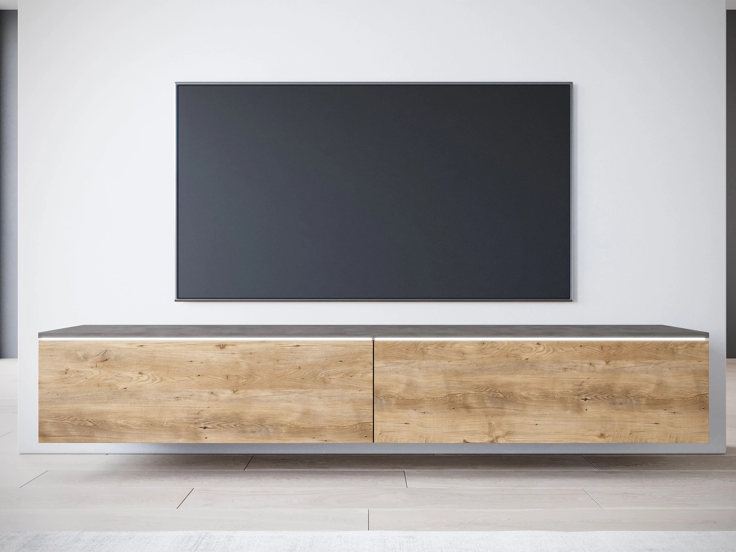 Meuble TV Scientia I (Matera gris + Châtaigne)