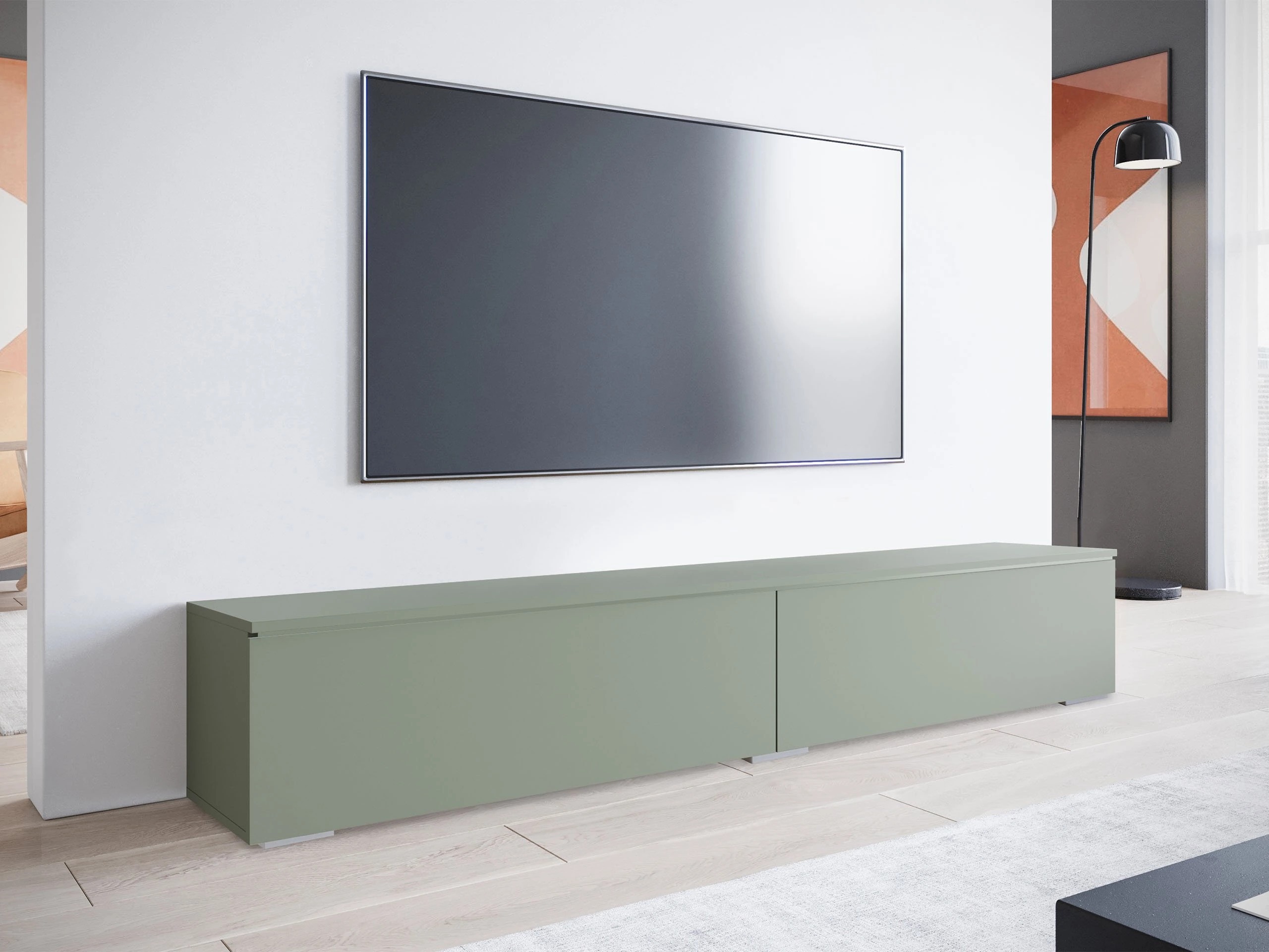 Meuble TV Scientia I (Vert poussiéreux)