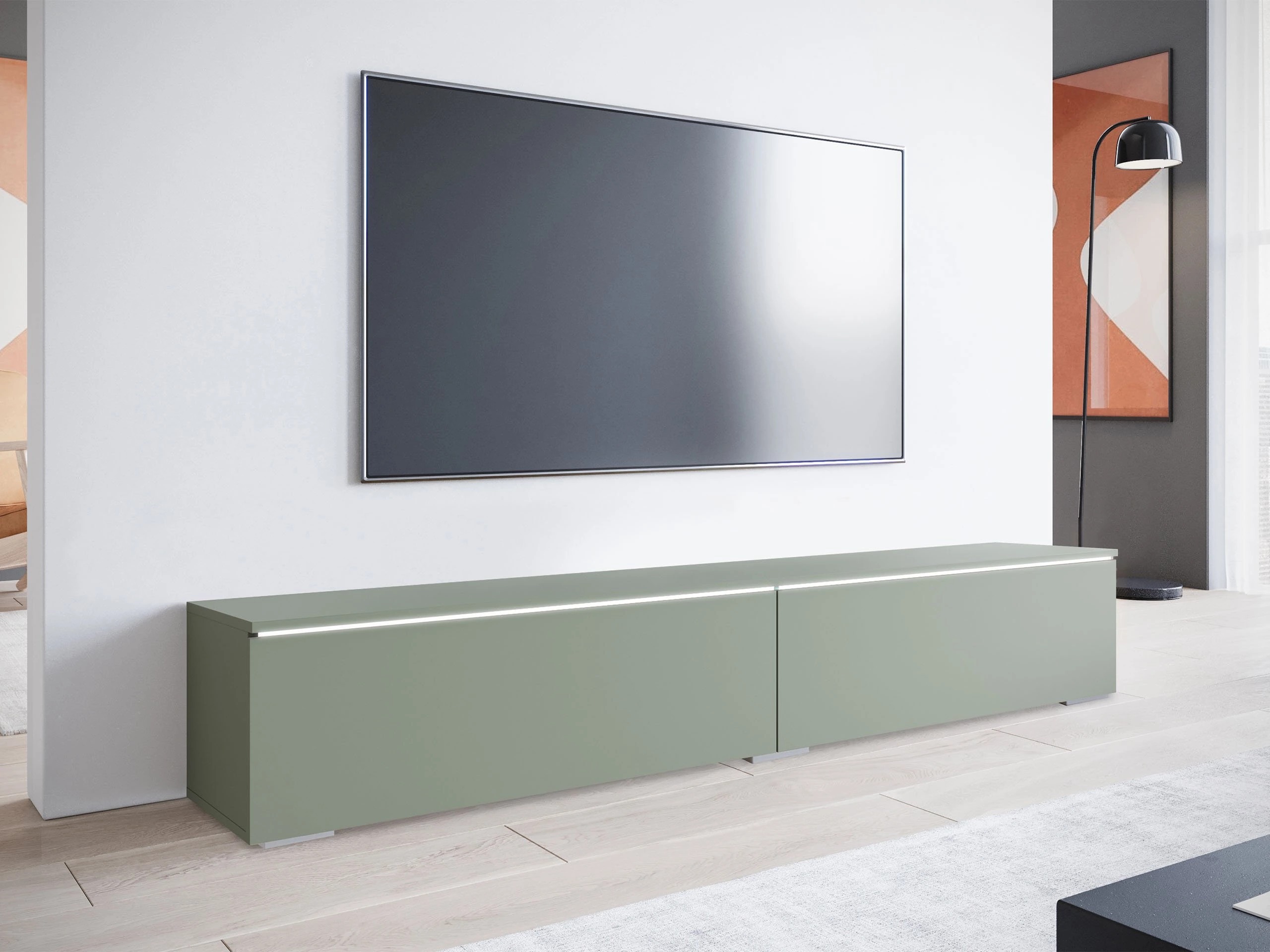 Meuble TV Scientia I (Vert poussiéreux)