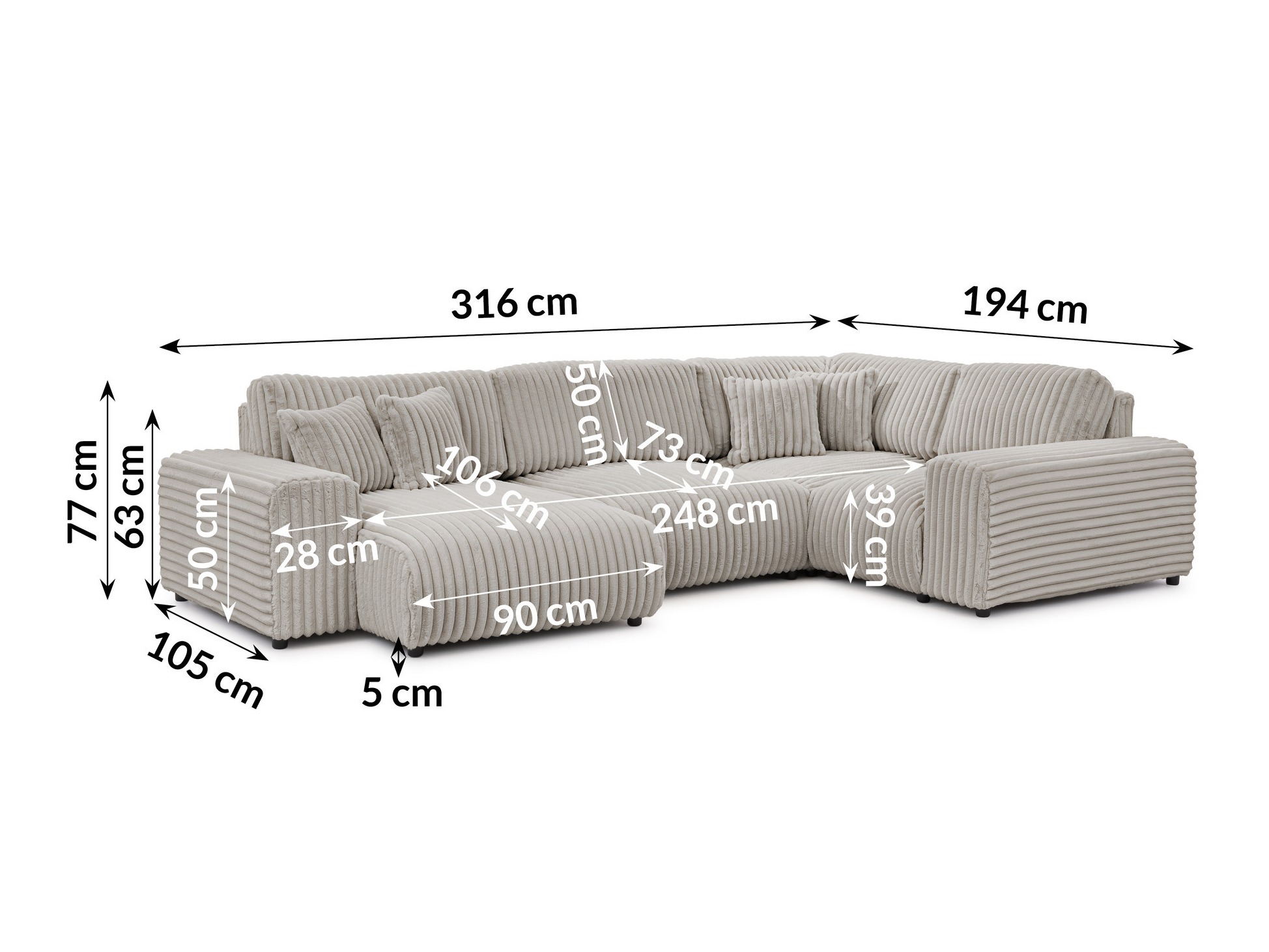 Canapé d'angle Circoru 104 (Vito 07)