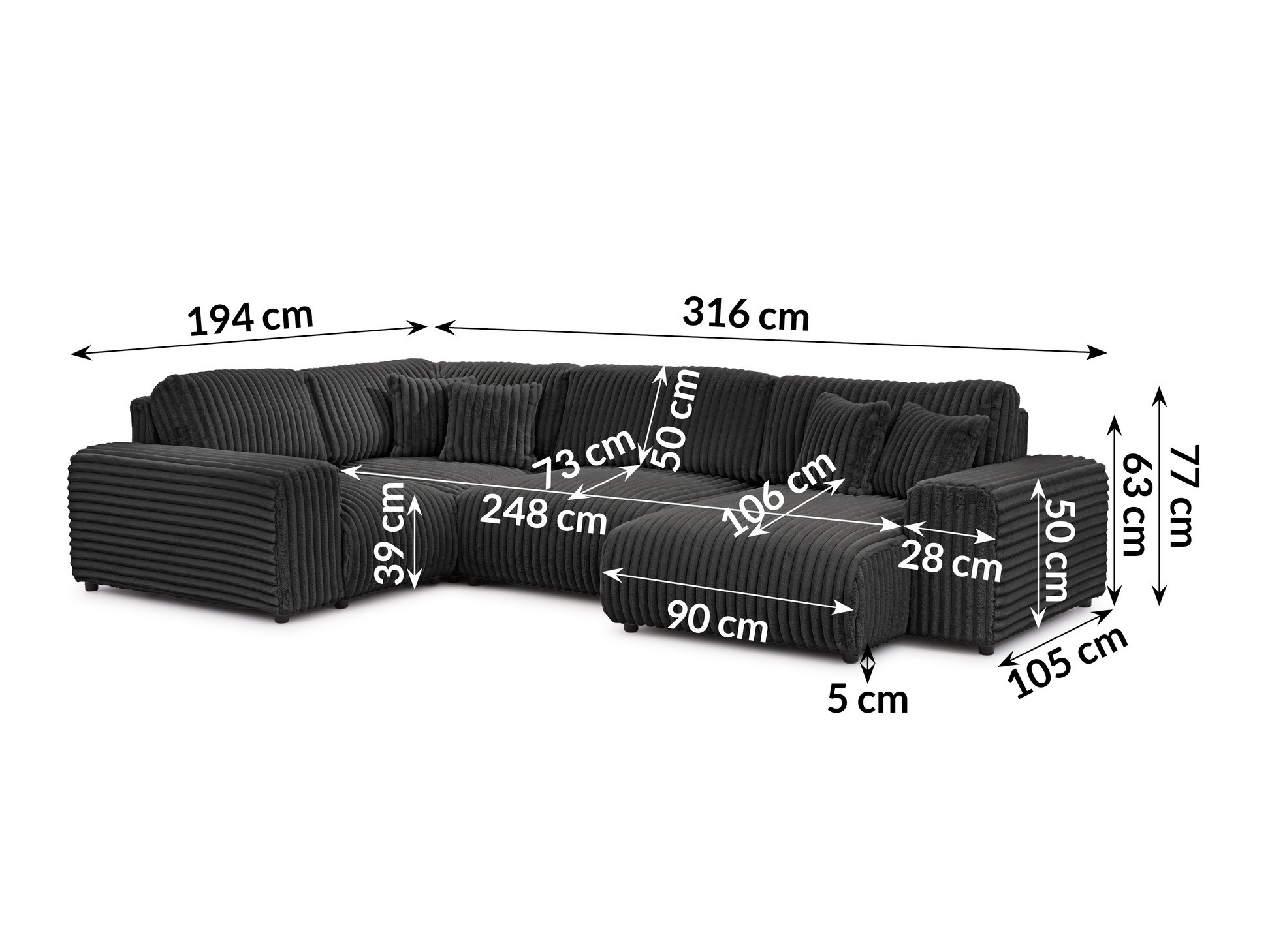 Canapé d'angle Circoru 104 (Vito 18)