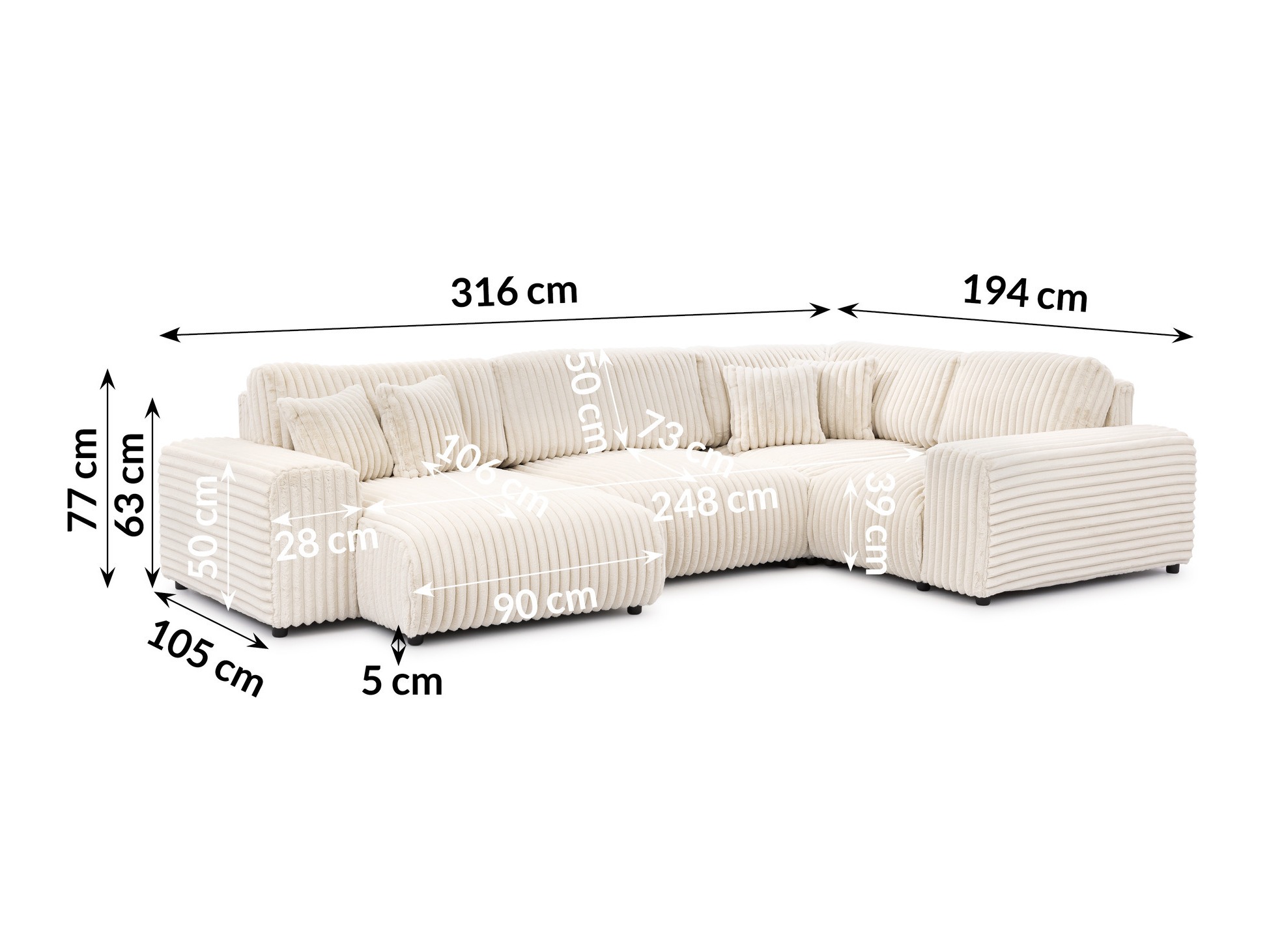 Canapé d'angle Circoru 104 (Vito 23)
