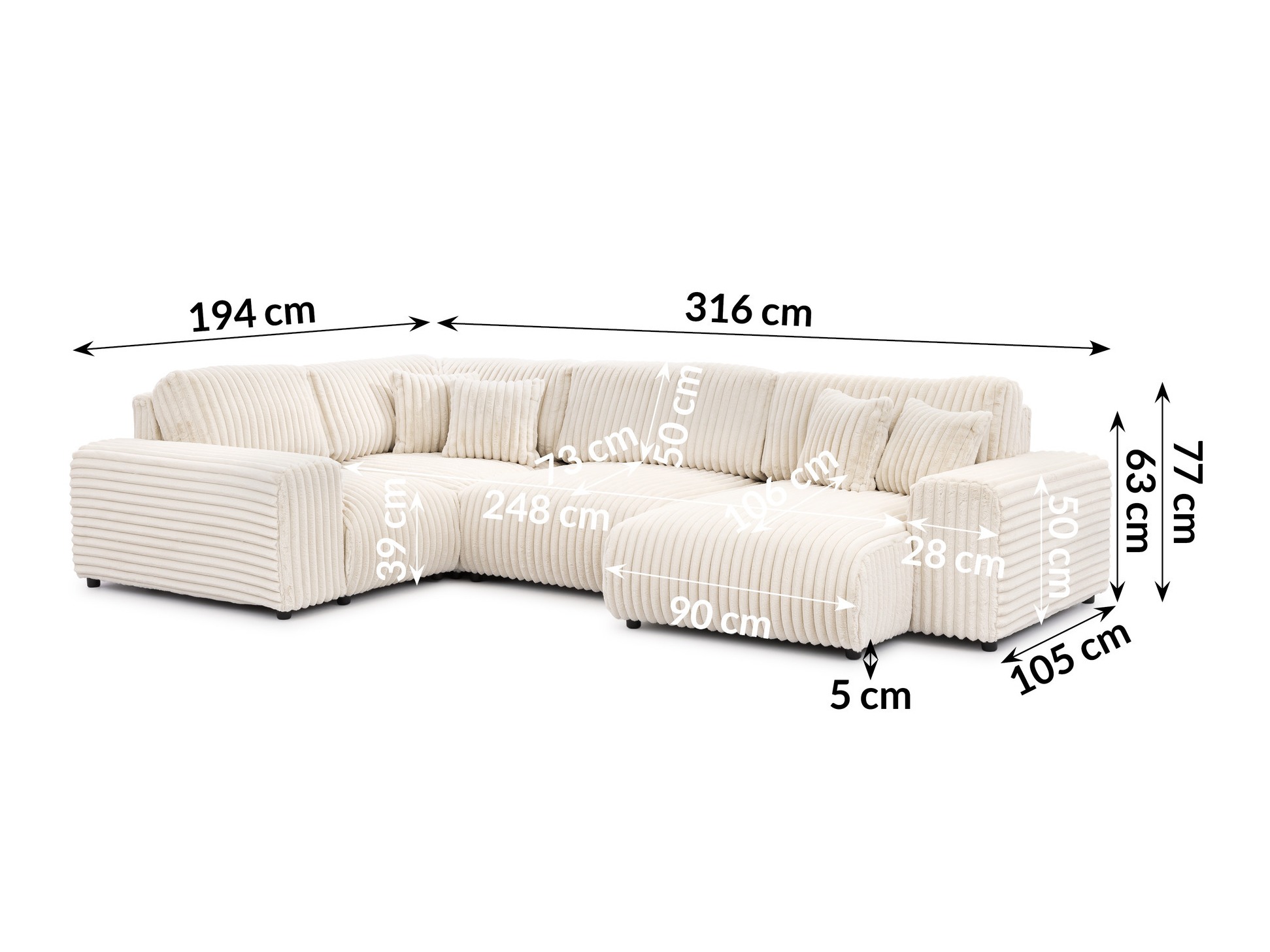 Canapé d'angle Circoru 104 (Vito 23)