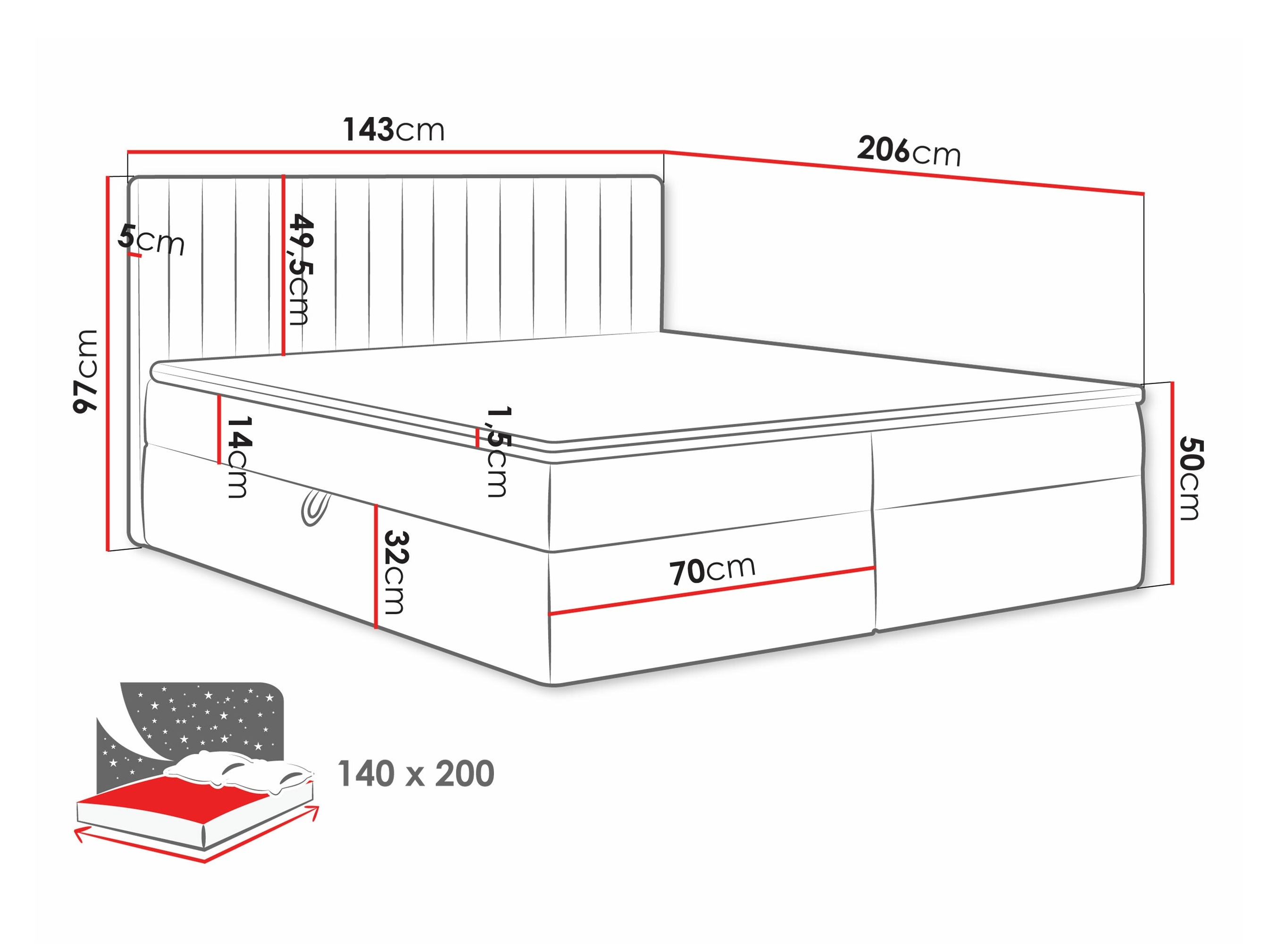 Lit boxspring Comfivo Apis I (Polo 882)