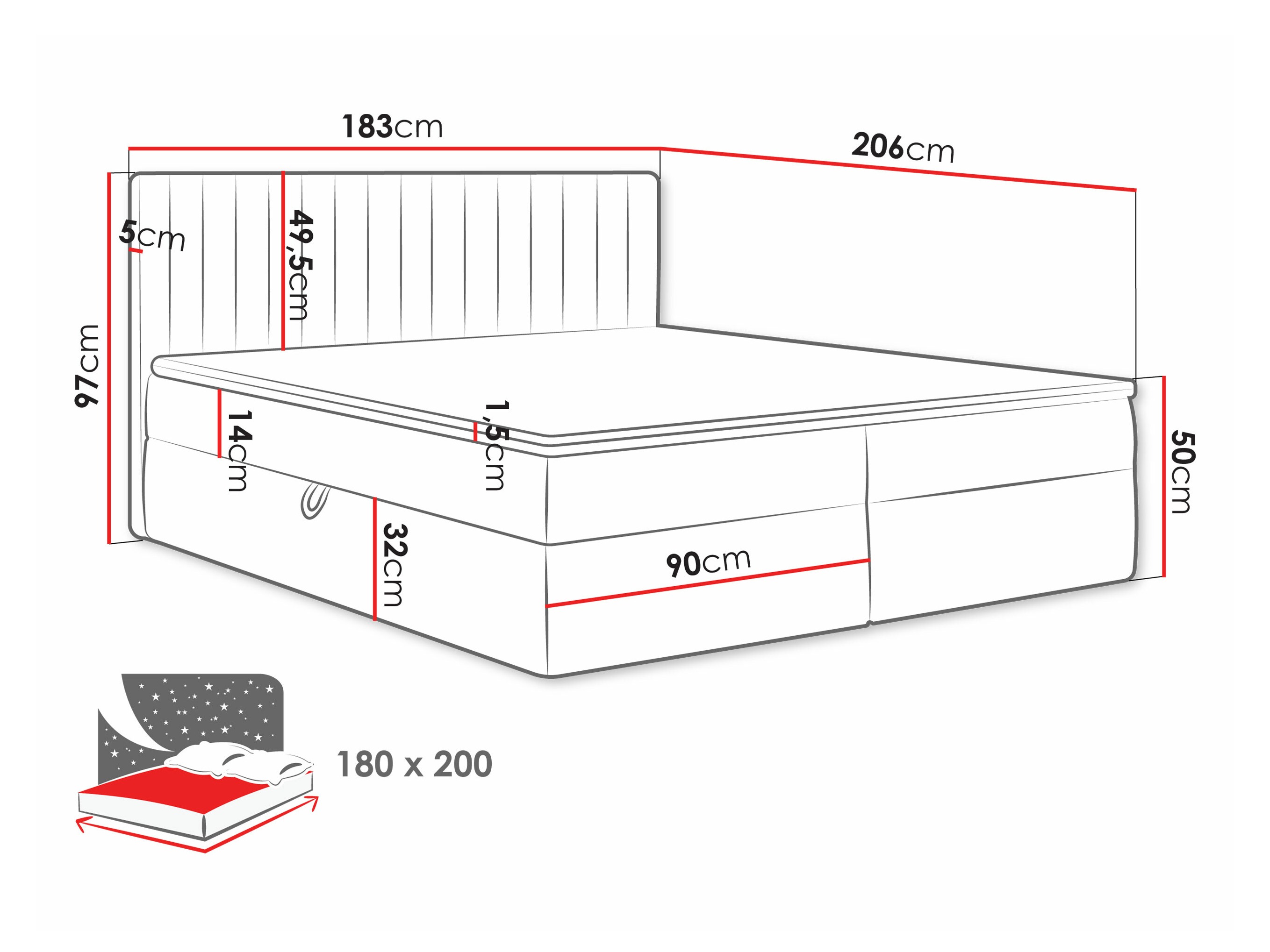 Lit boxspring Comfivo Apis I (Polo 882)