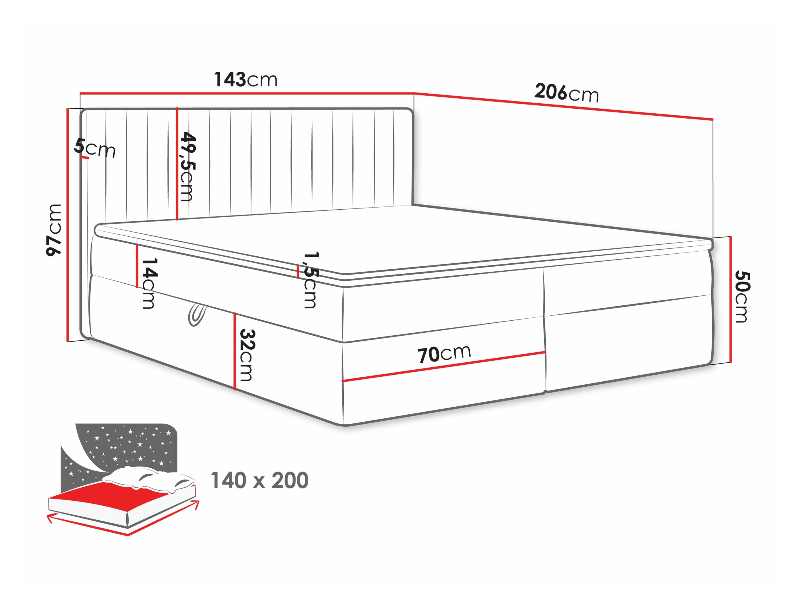 Lit boxspring Comfivo Apis I (Polo 894)