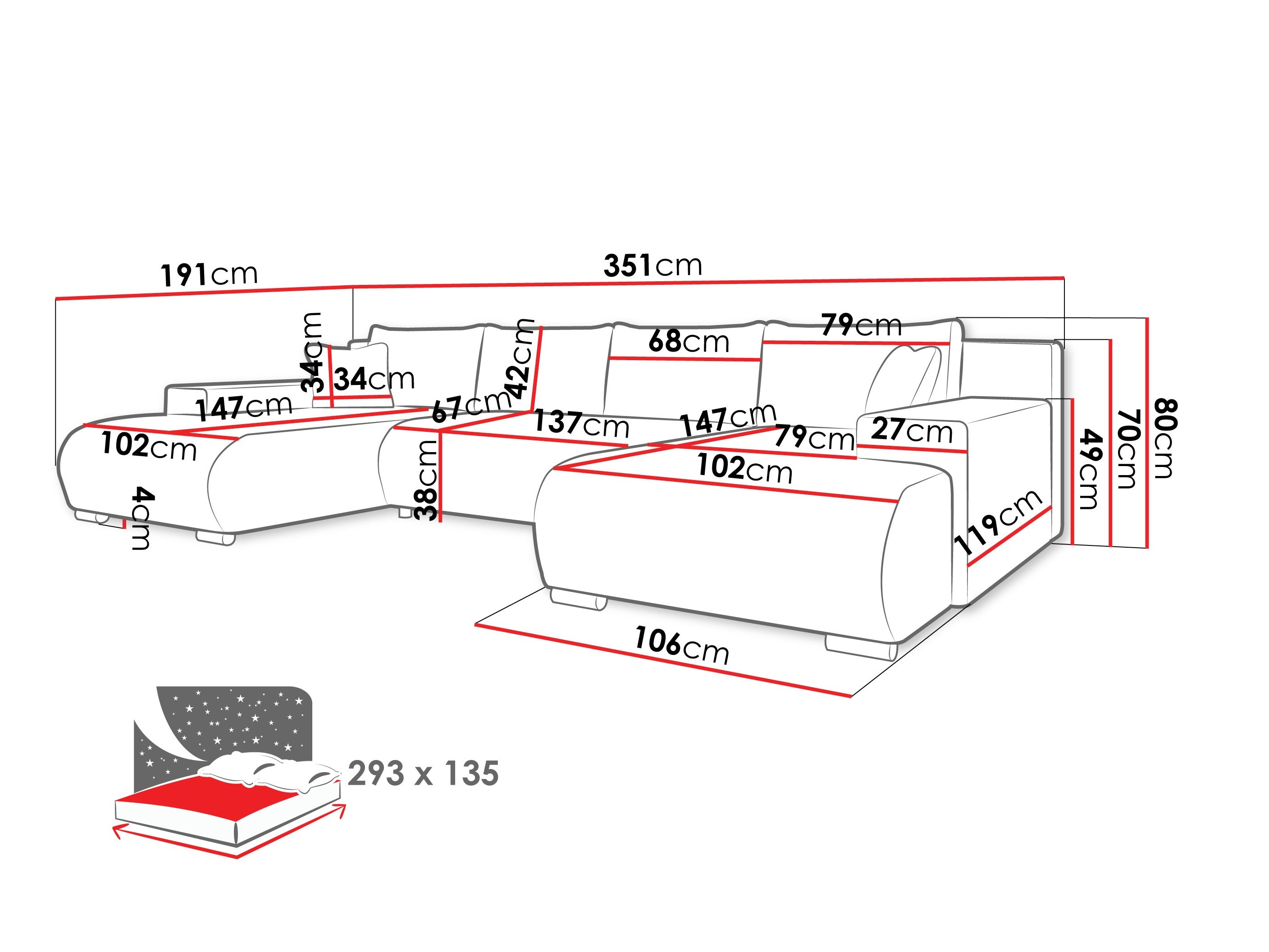 Canapé d'angle Comfivo 483 (Clara 215.10)