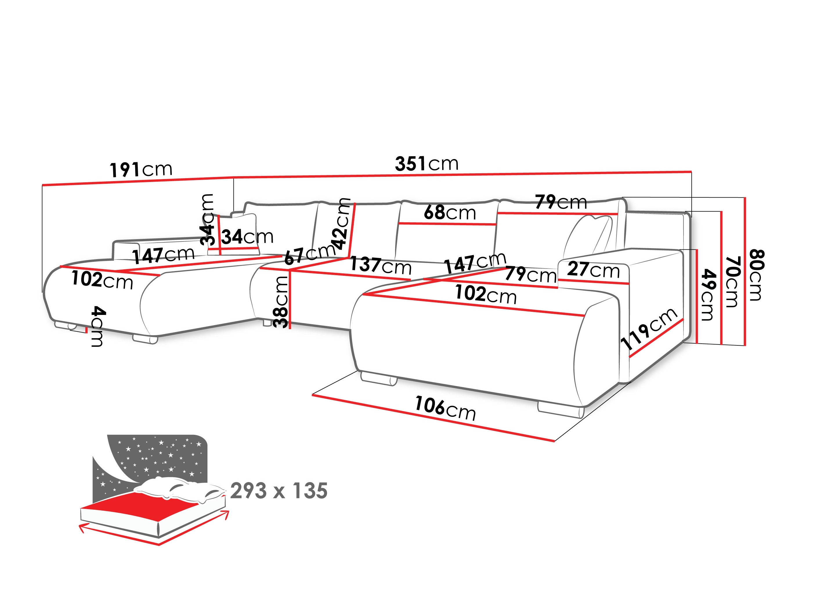 Canapé d'angle Comfivo 483 (Flow 06)