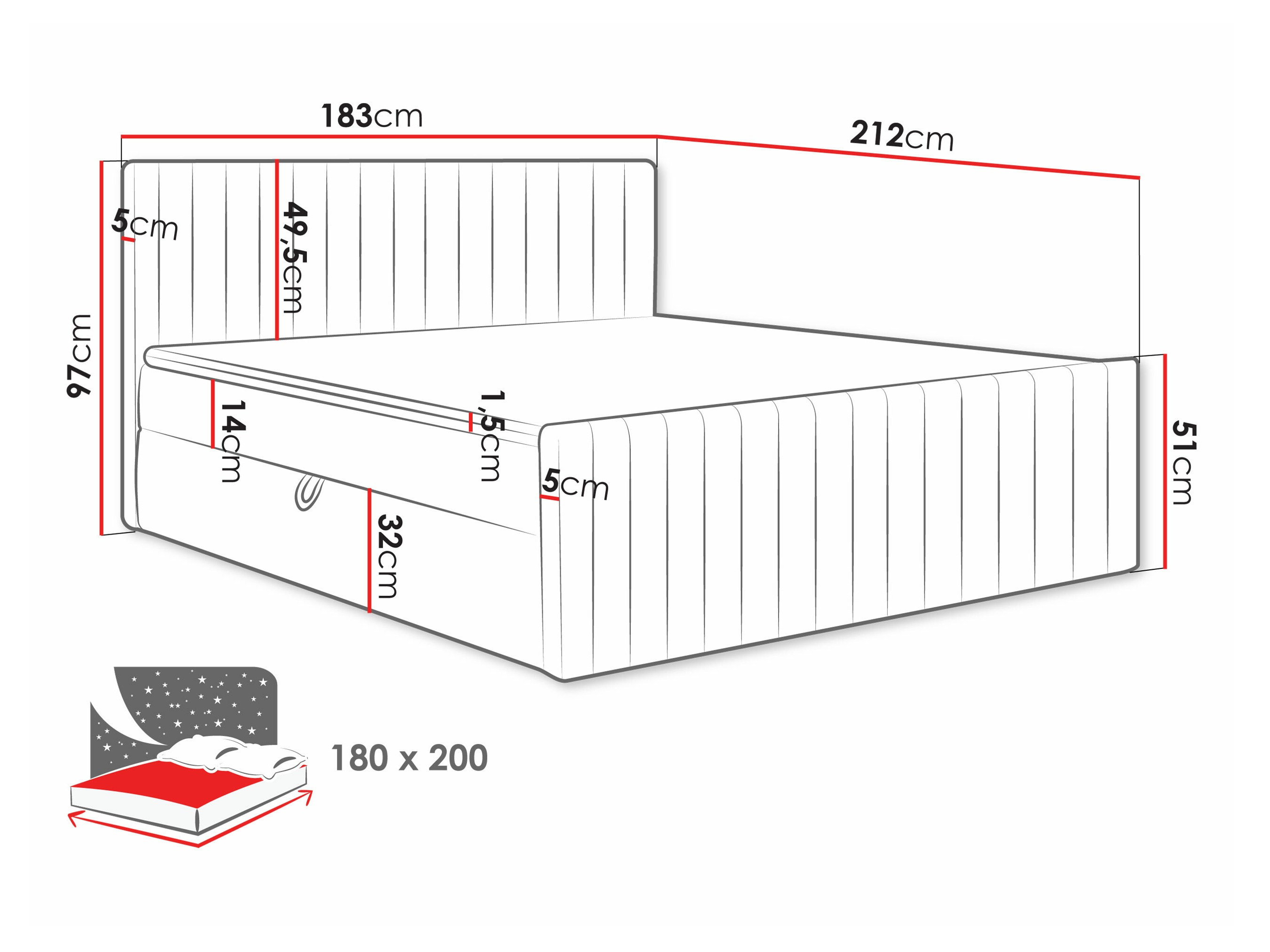 Lit boxspring Comfivo Apis II (Polo 872)