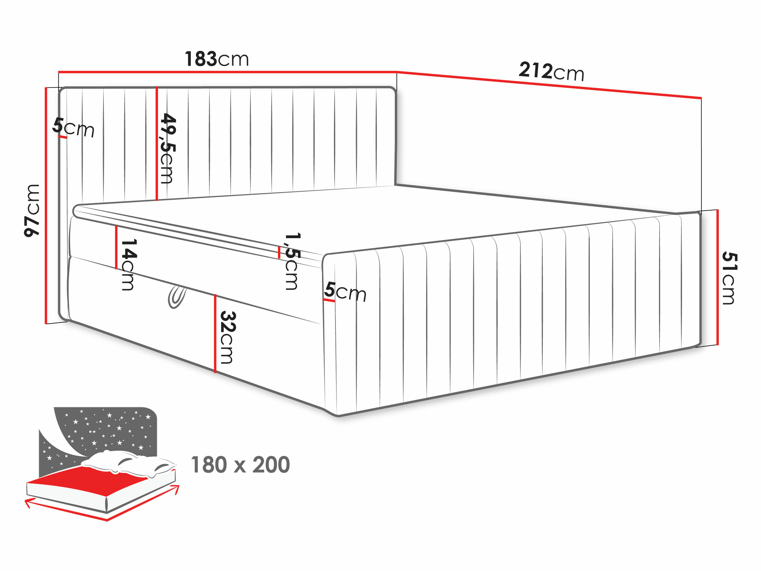 Lit boxspring Comfivo Apis II (Polo 894)