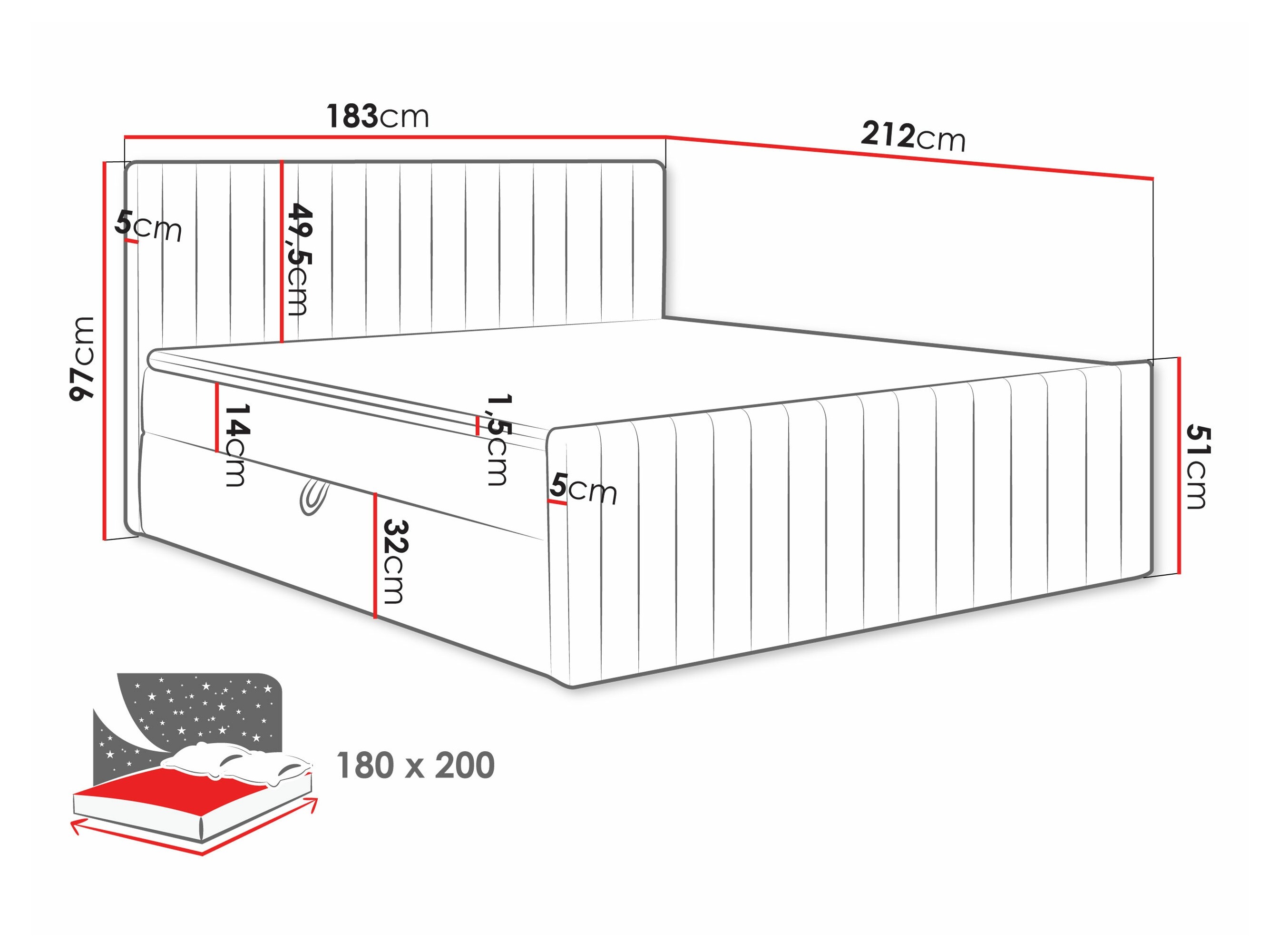 Lit continental Comfivo 482 (Manila 18)