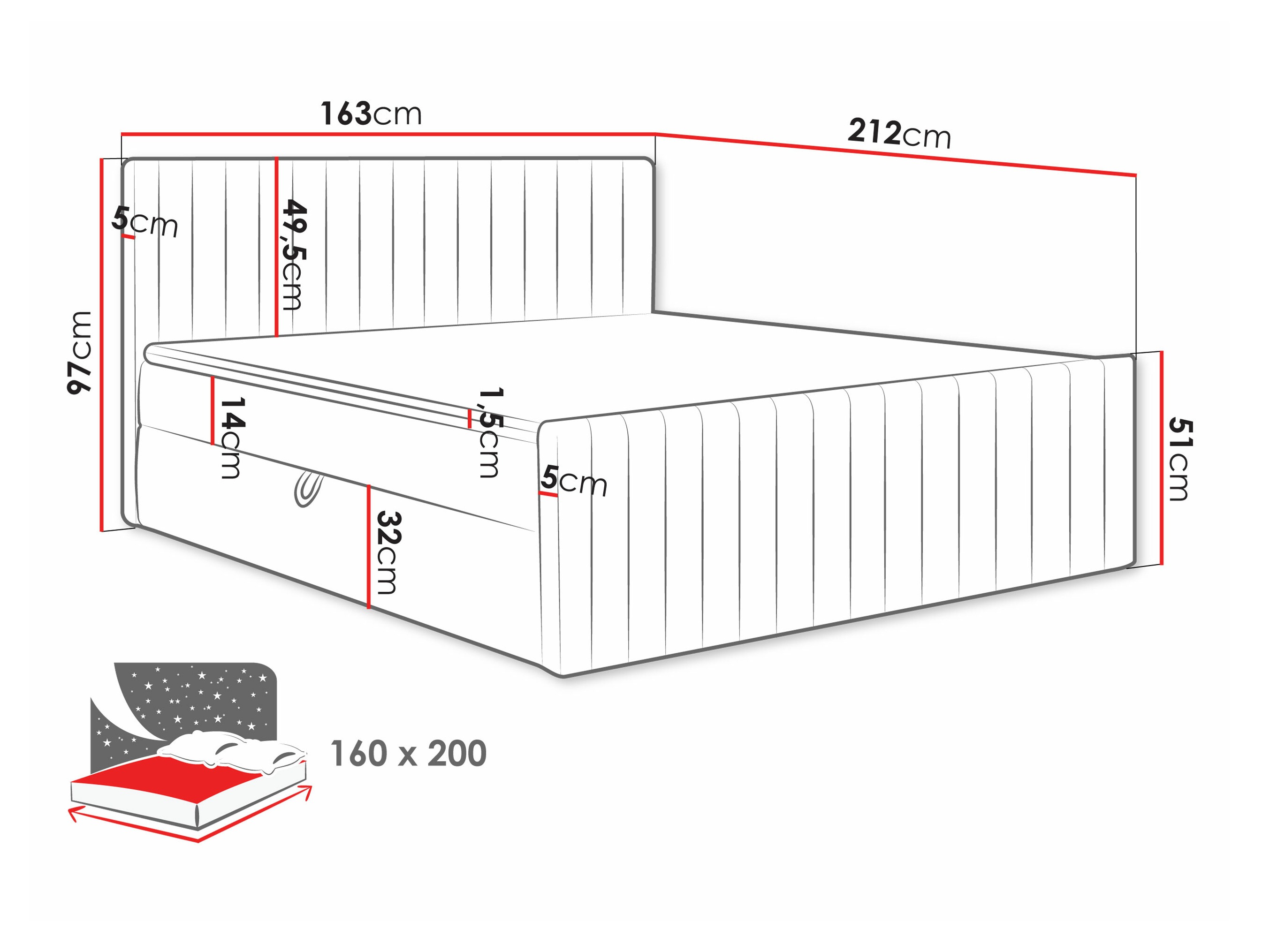Lit continental Comfivo 482 (Manila 26)