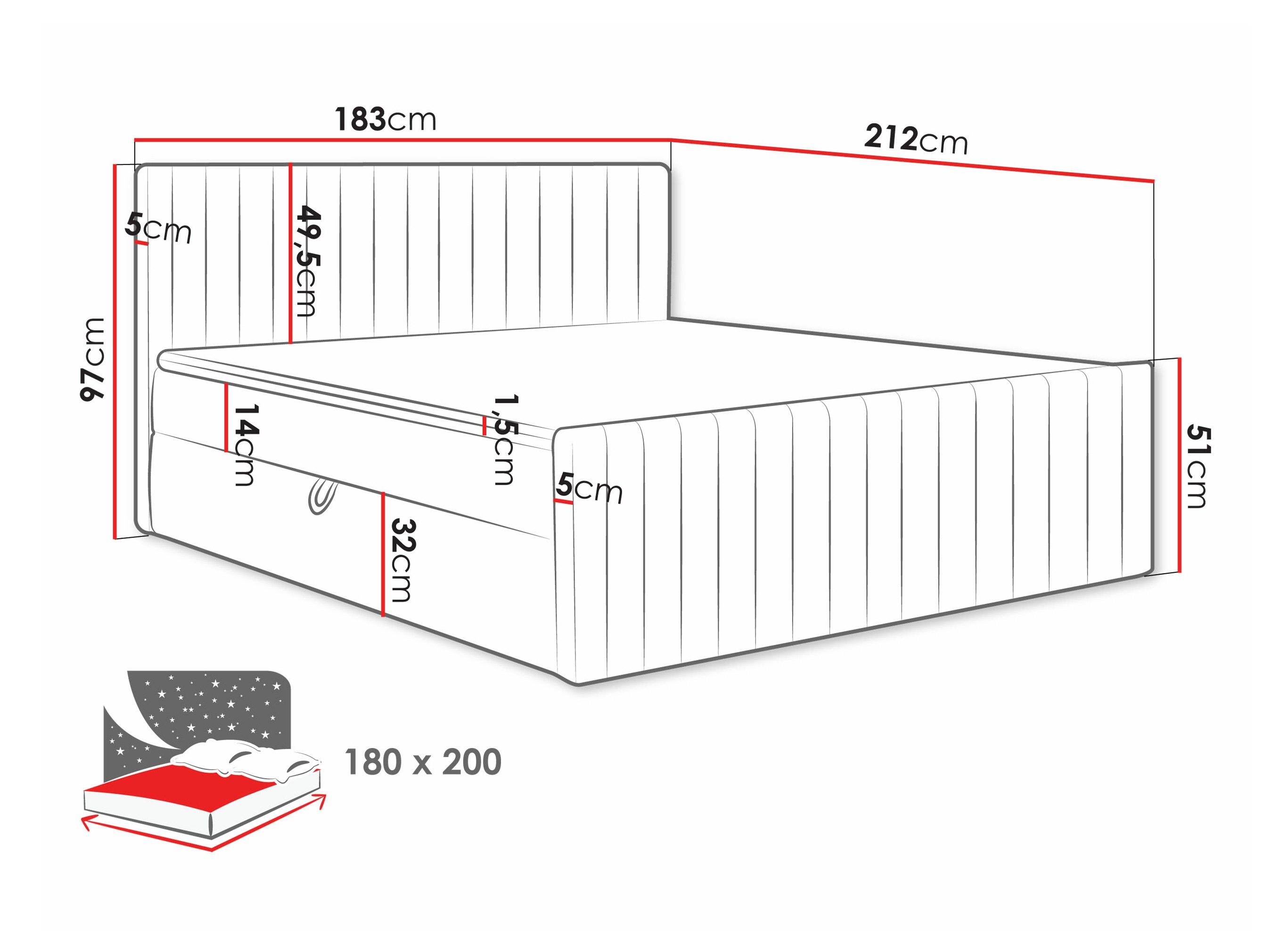 Lit continental Comfivo 482 (Manila 26)