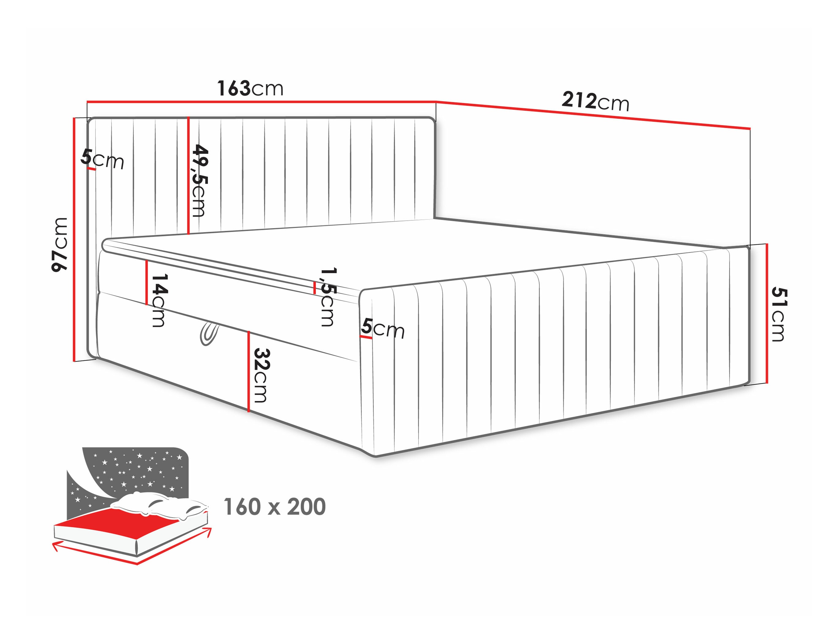 Lit continental Comfivo 482 (Manila 35)