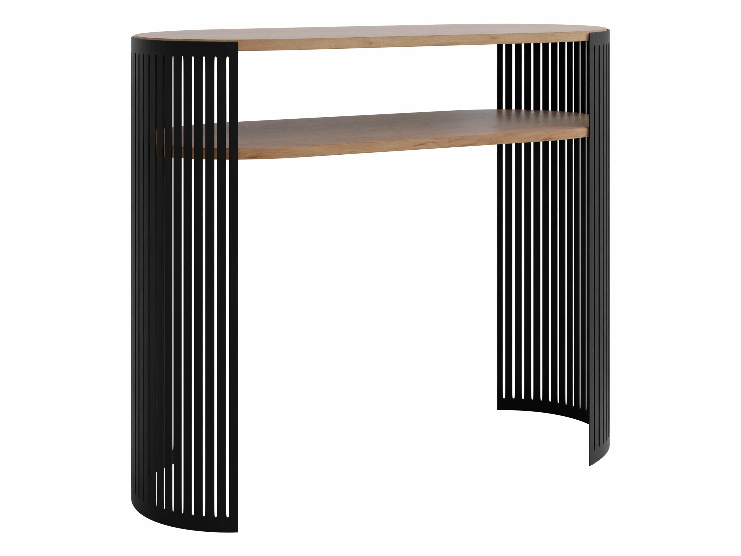Console Evanola 116 (Noir + Chêne doré artisanal)