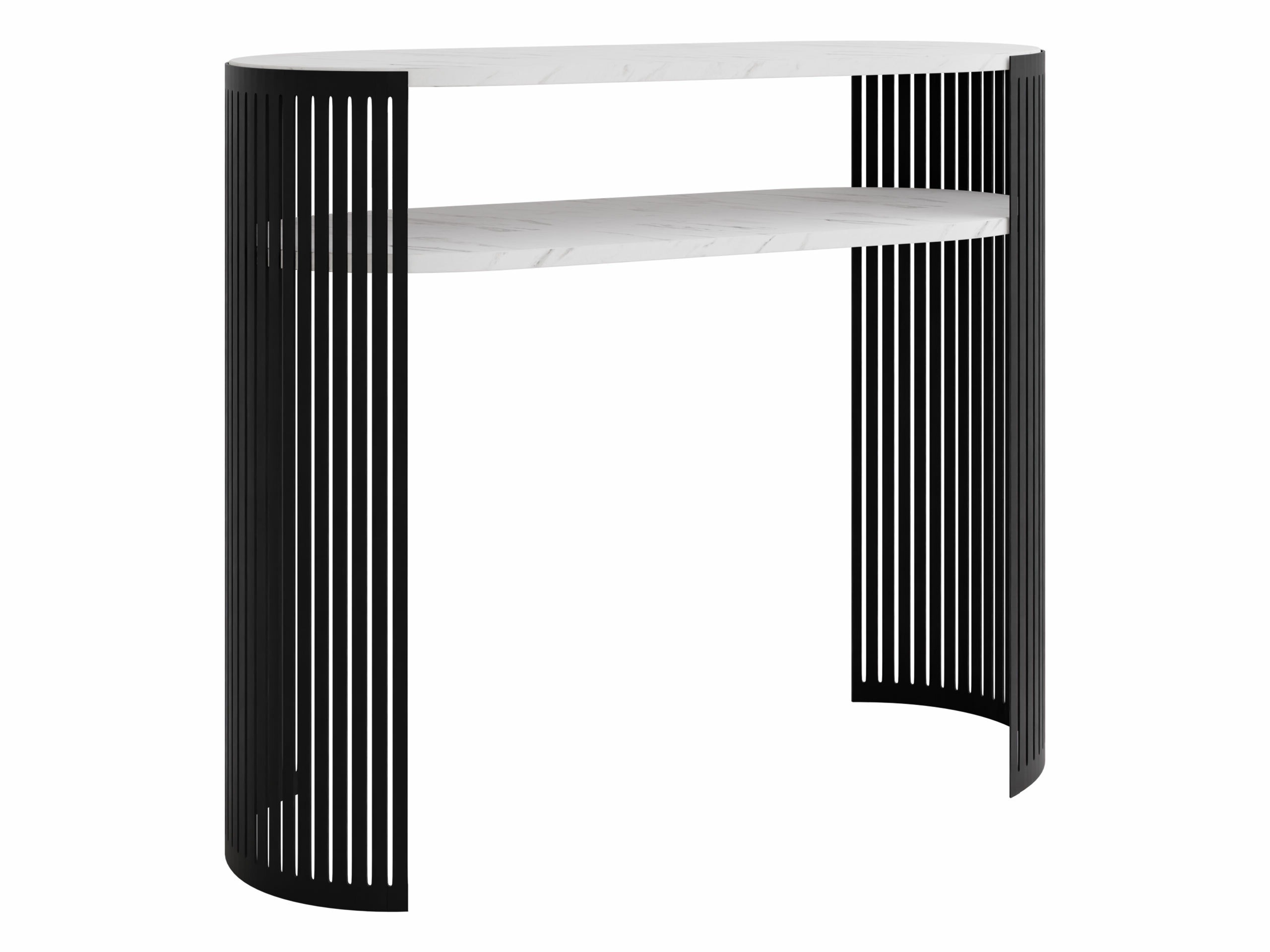 Console Evanola 116 (Noir + Marbre blanc)