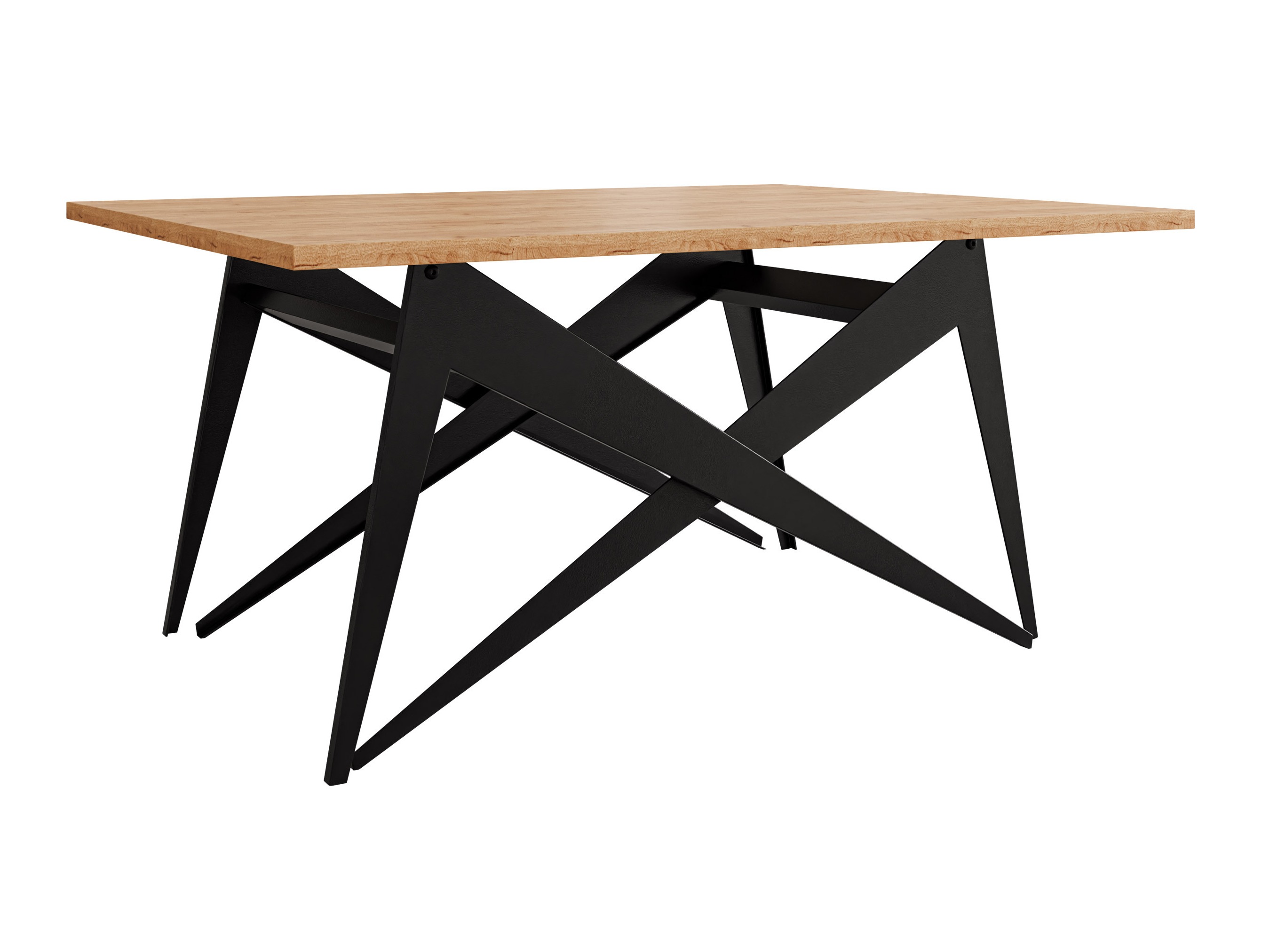Table basse transformable Oswego 150 (Chêne Craft doré + Noir)