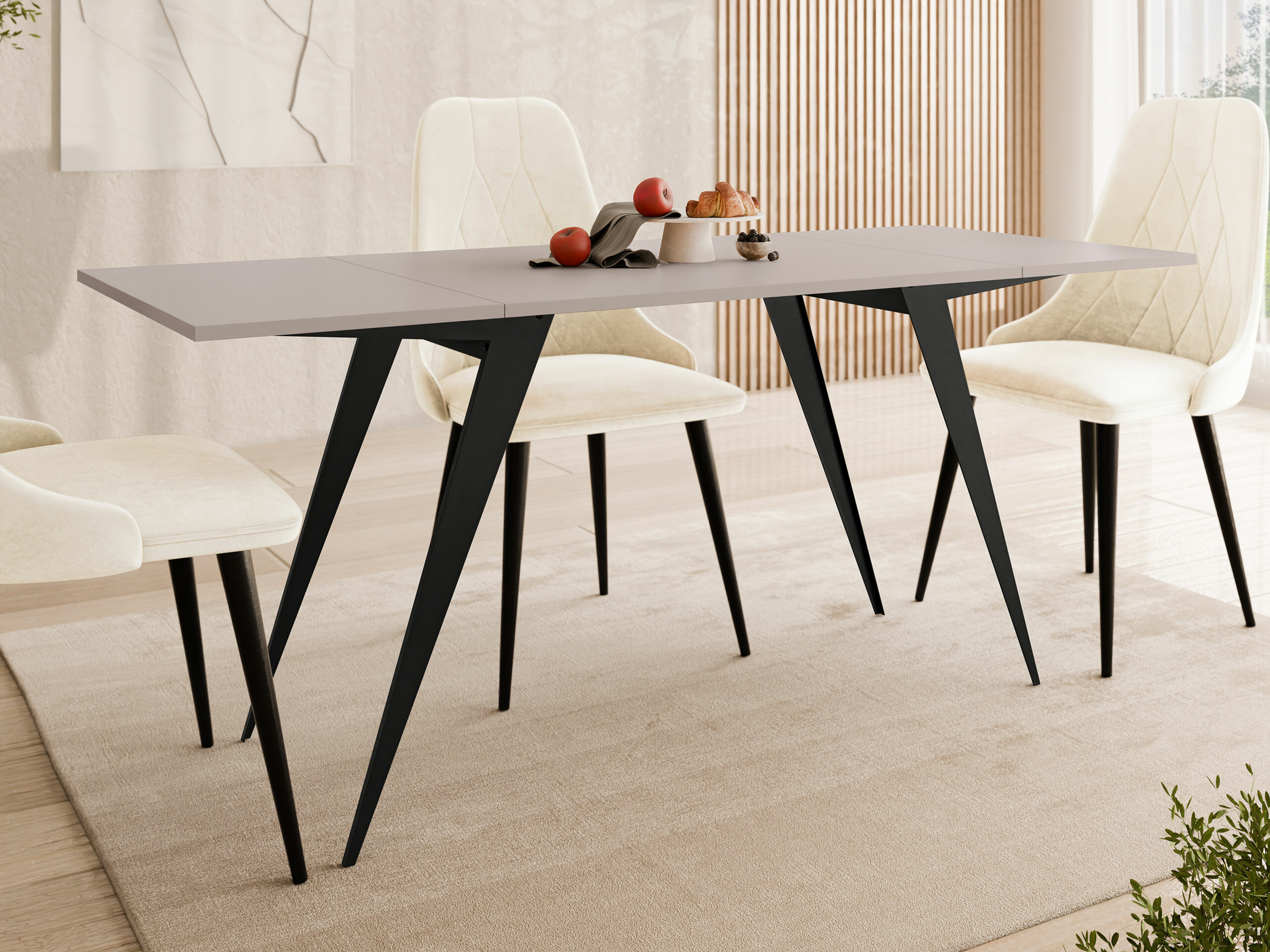 Table basse transformateur Oswego 150 (Cachemire + Noir)
