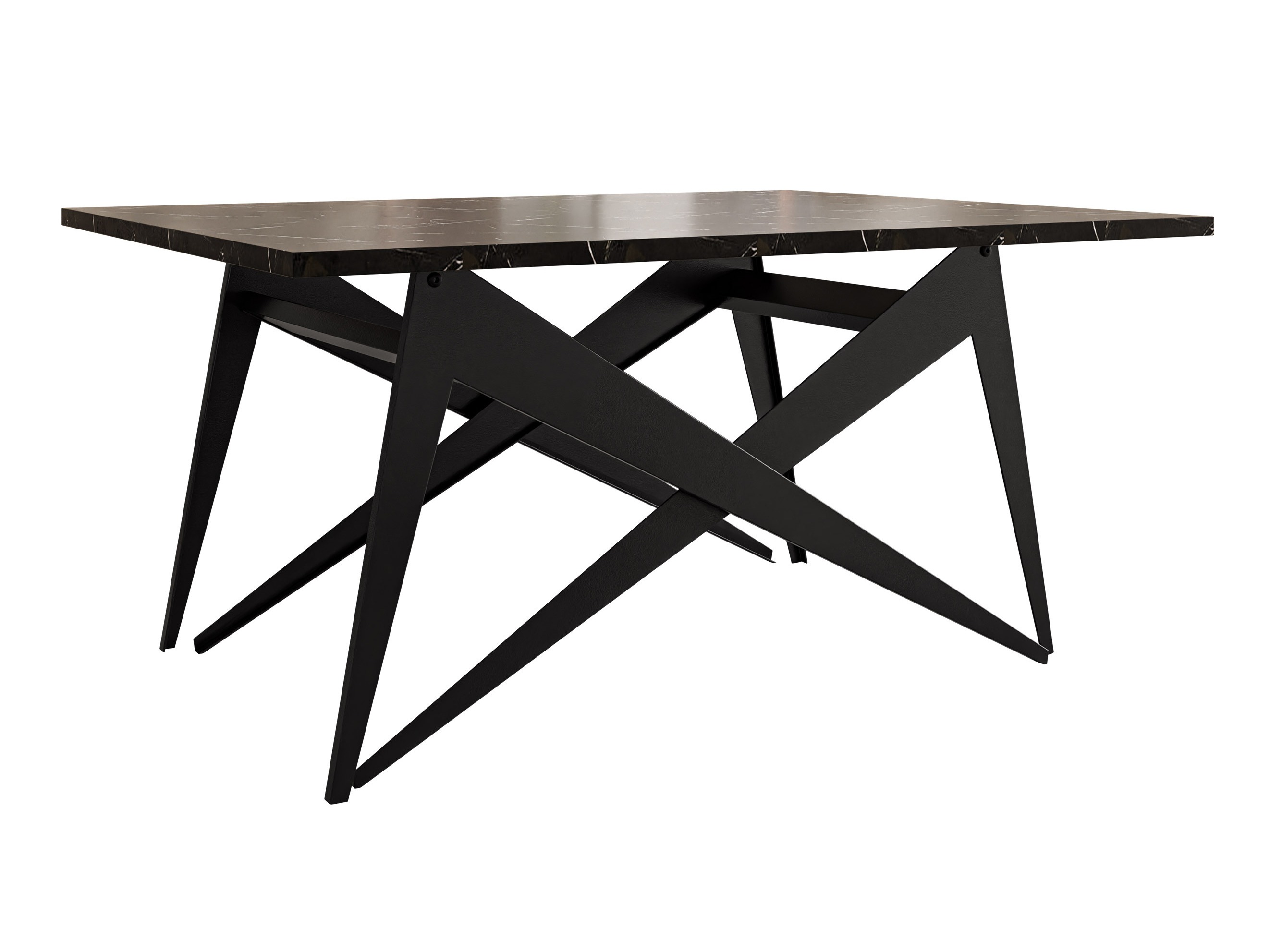 Table basse transformateur Oswego 150 (Marbre noir + Noir)