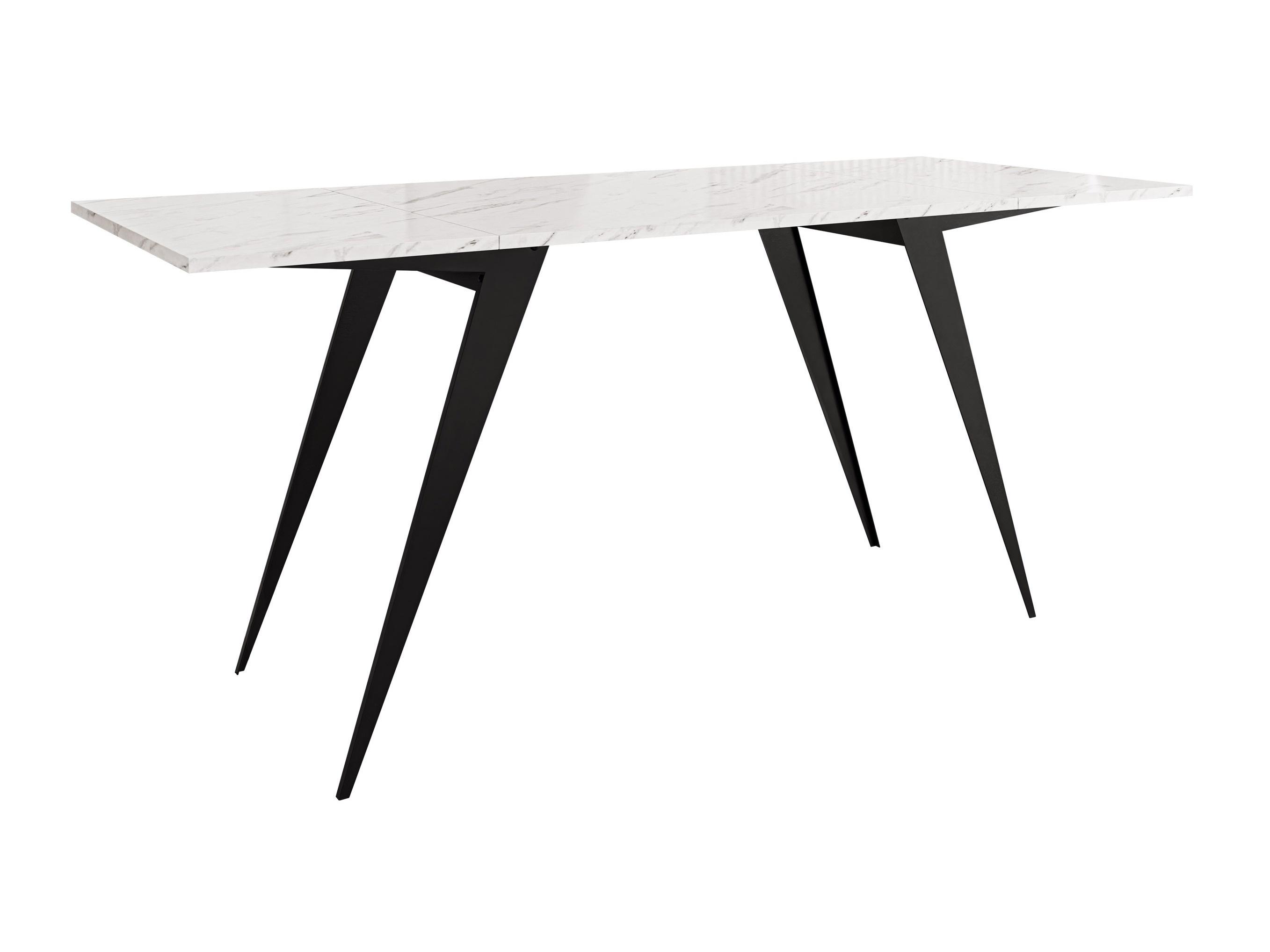 Transforming table basse Oswego 150 (Marbre blanc + Noir)
