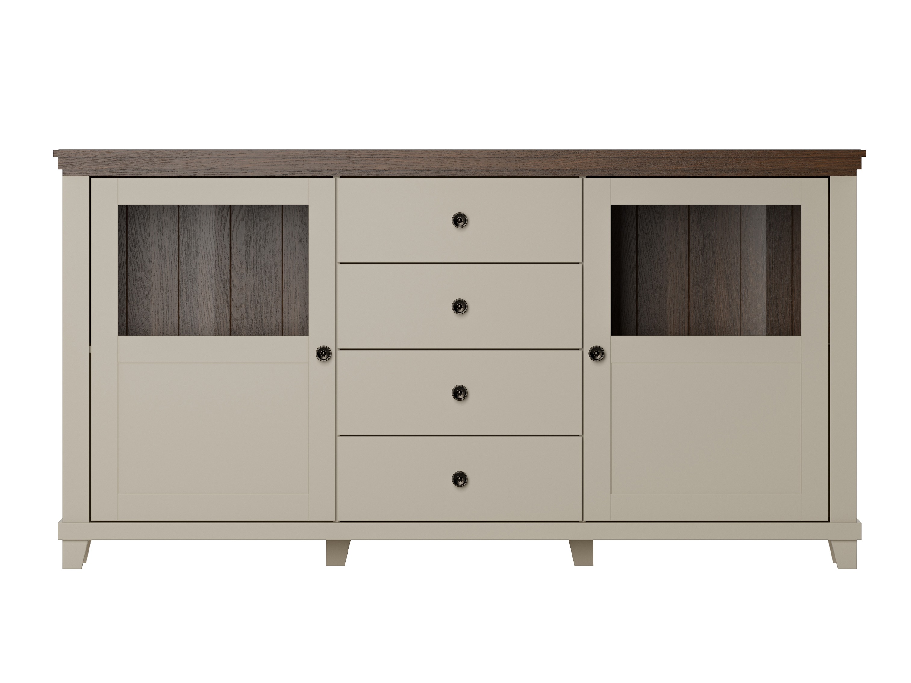Commode Tolnue 103 (Beige clair + Chêne)