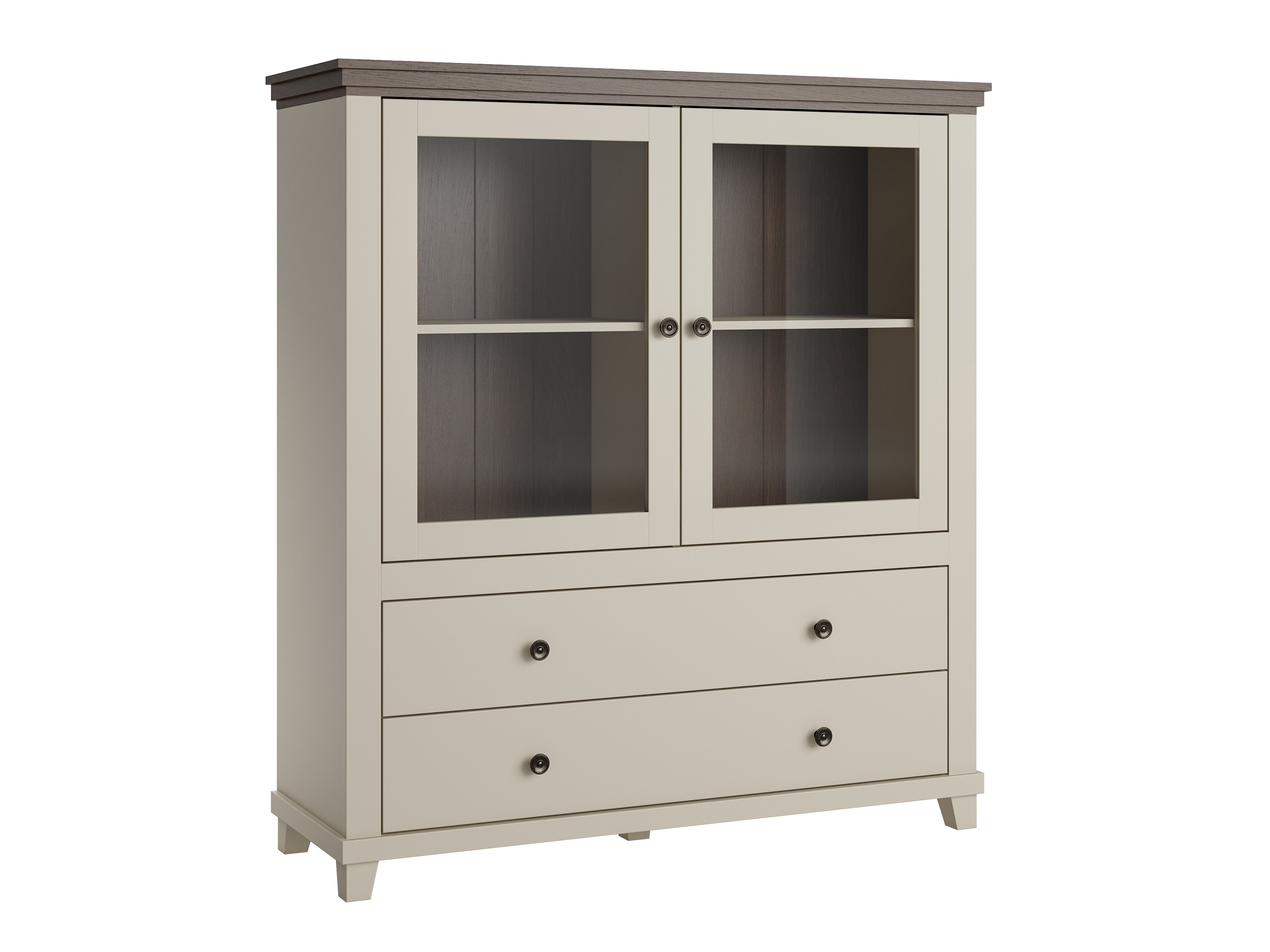 Commode Tolnue 105 (Beige clair + Chêne)