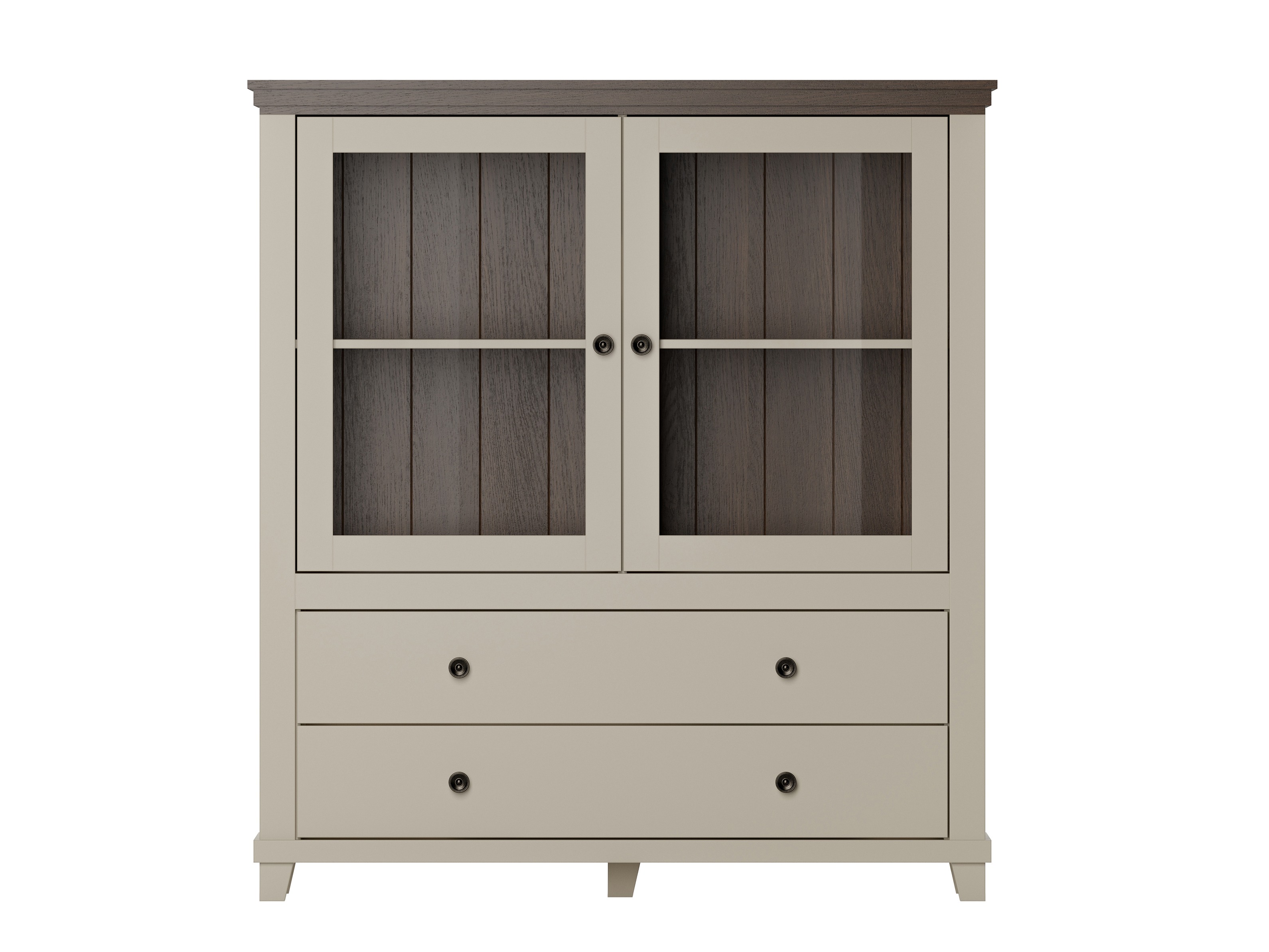 Commode Tolnue 105 (Beige clair + Chêne)