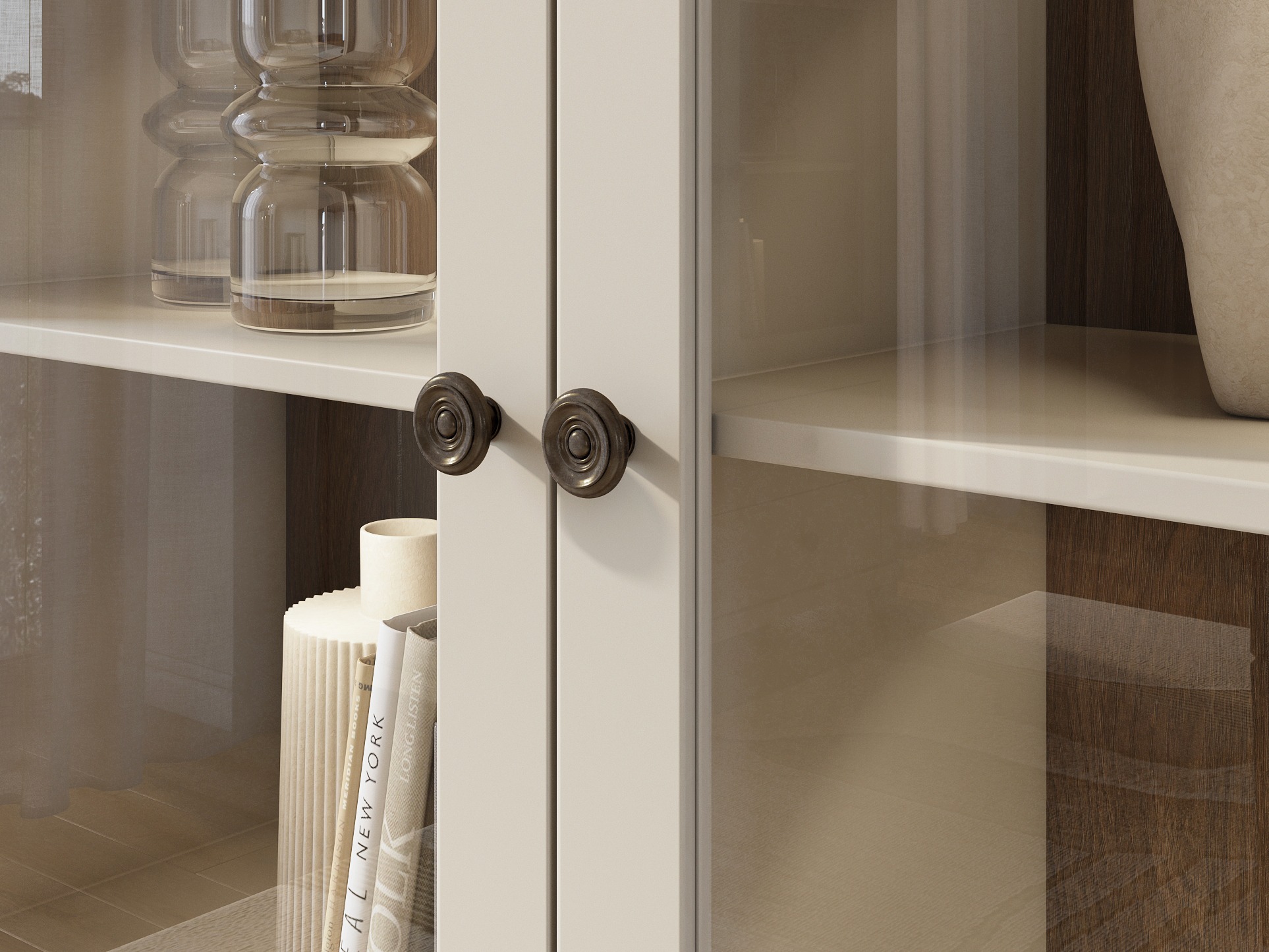 Commode Tolnue 105 (Beige clair + Chêne)