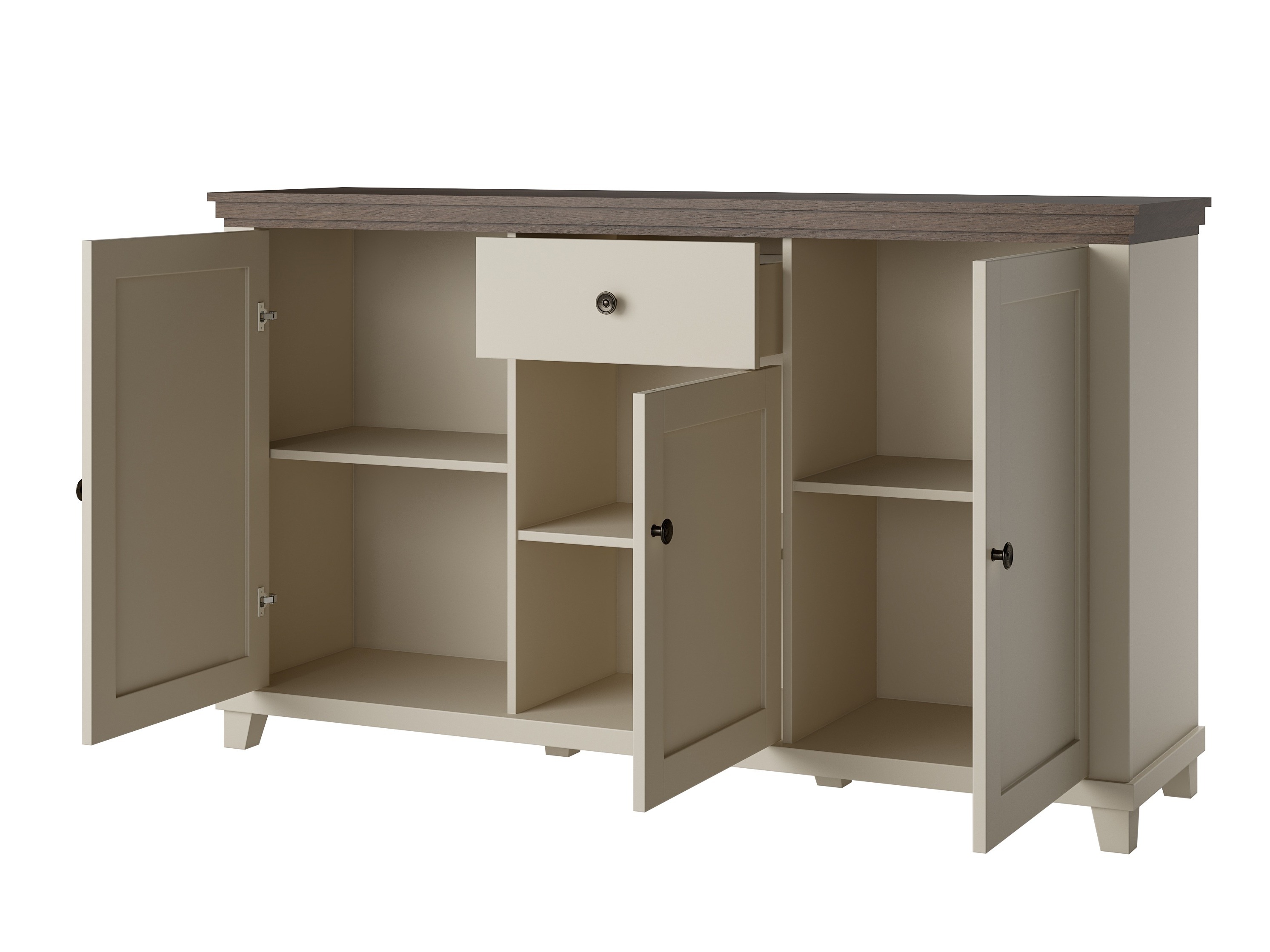 Commode Tolnue 106 (Beige clair + Chêne)