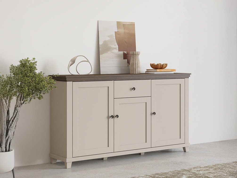 Commode Tolnue 106 (Beige clair + Chêne)