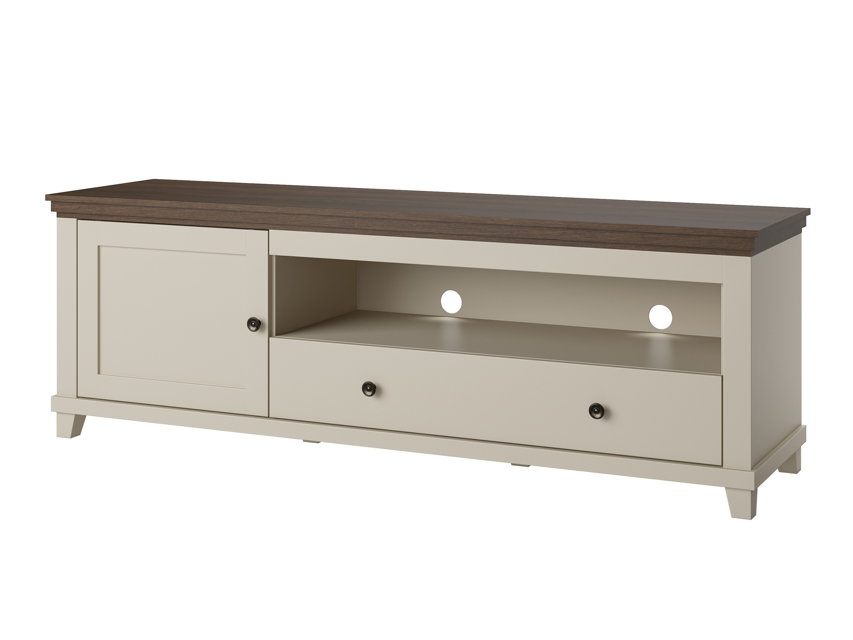 Meuble TV Tolnue 104 (Beige clair + Chêne)