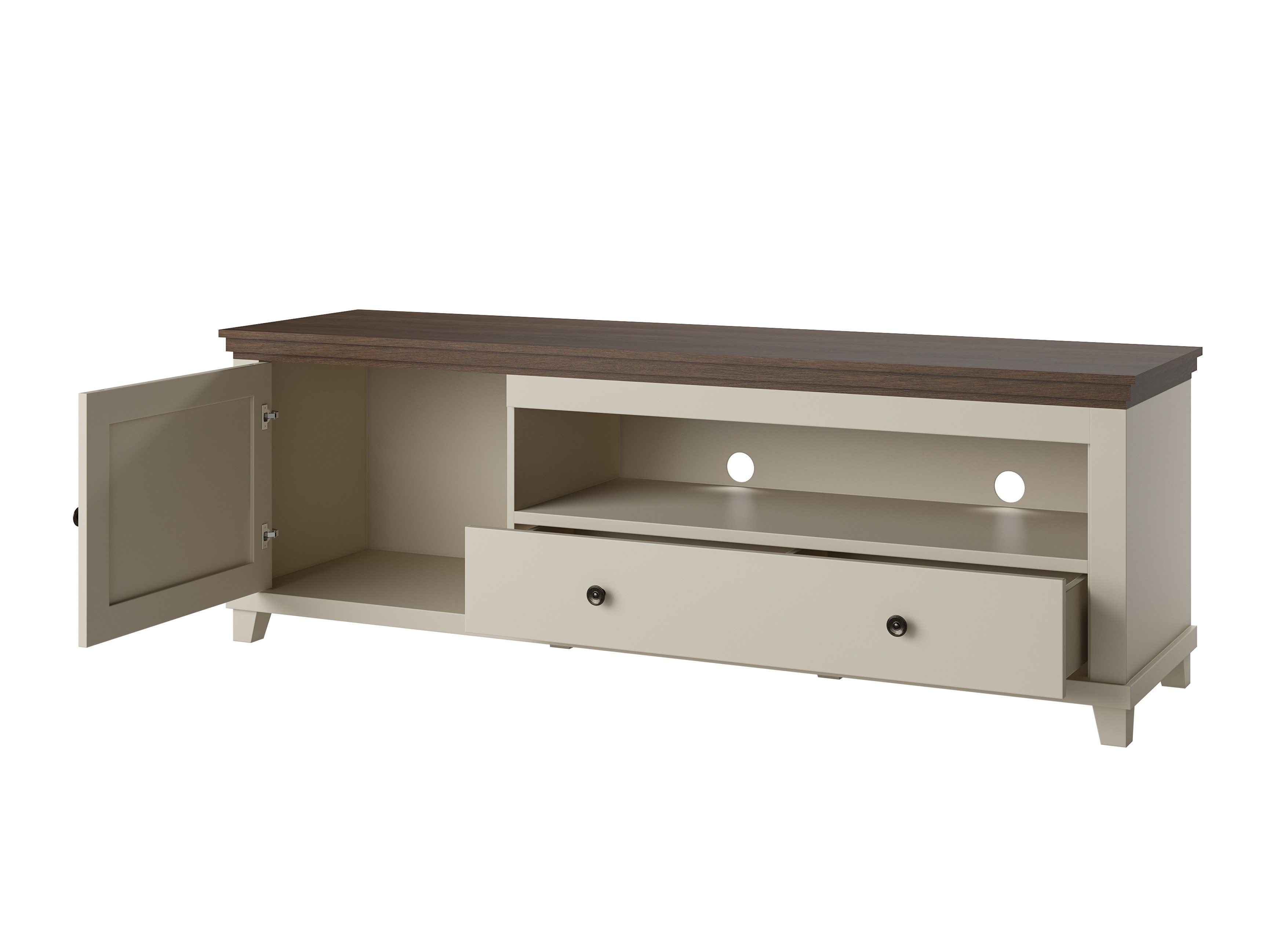 Meuble TV Tolnue 104 (Beige clair + Chêne)