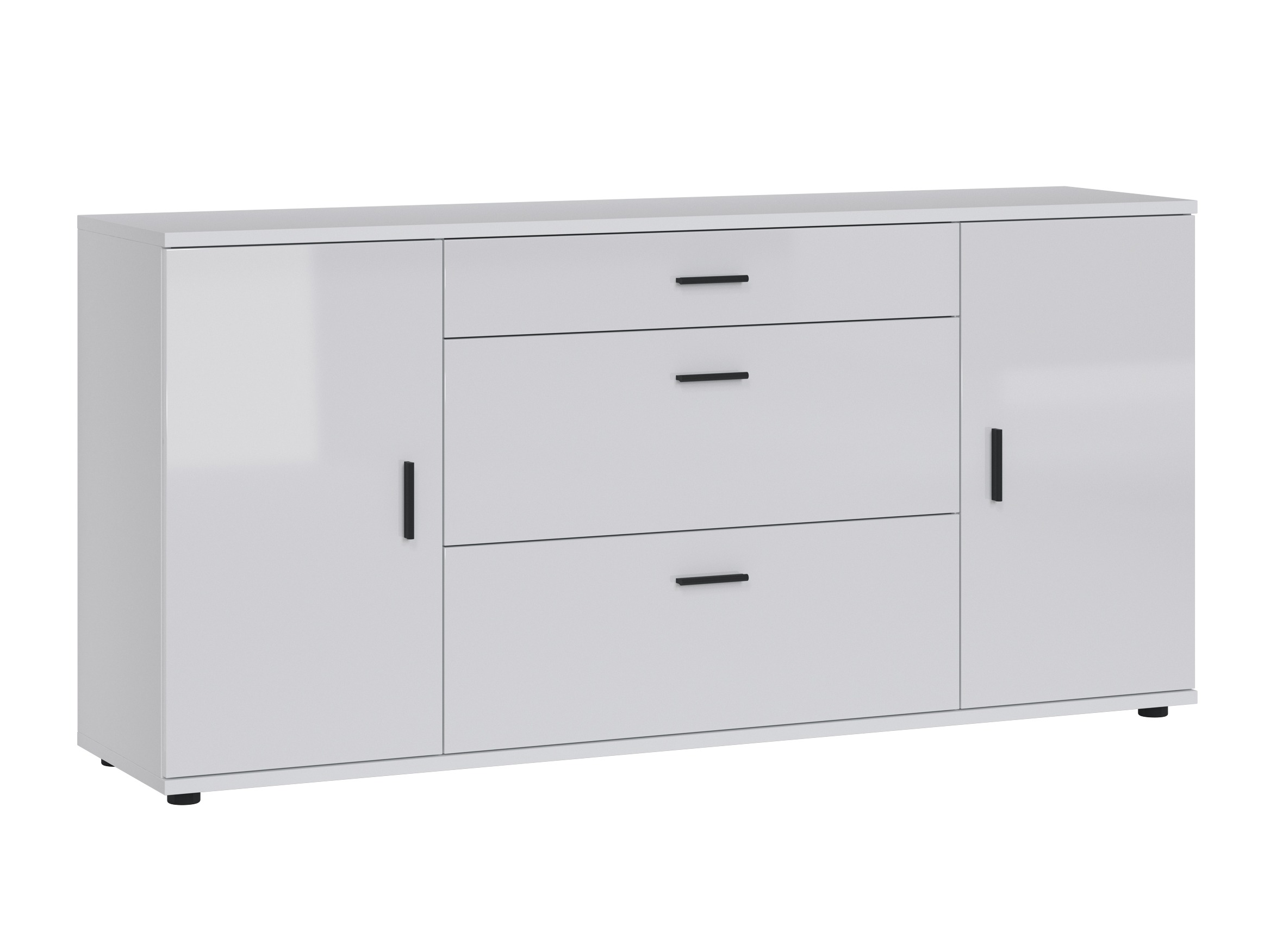 Commode Ontario 170 (Blanc brillant + Blanc)