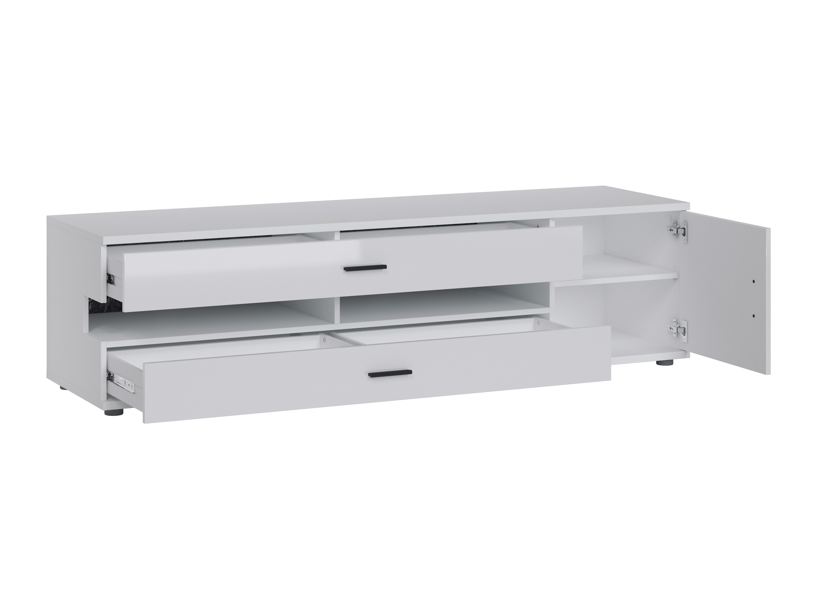 Meuble TV Ontario 171 (Blanc brillant + Blanc)