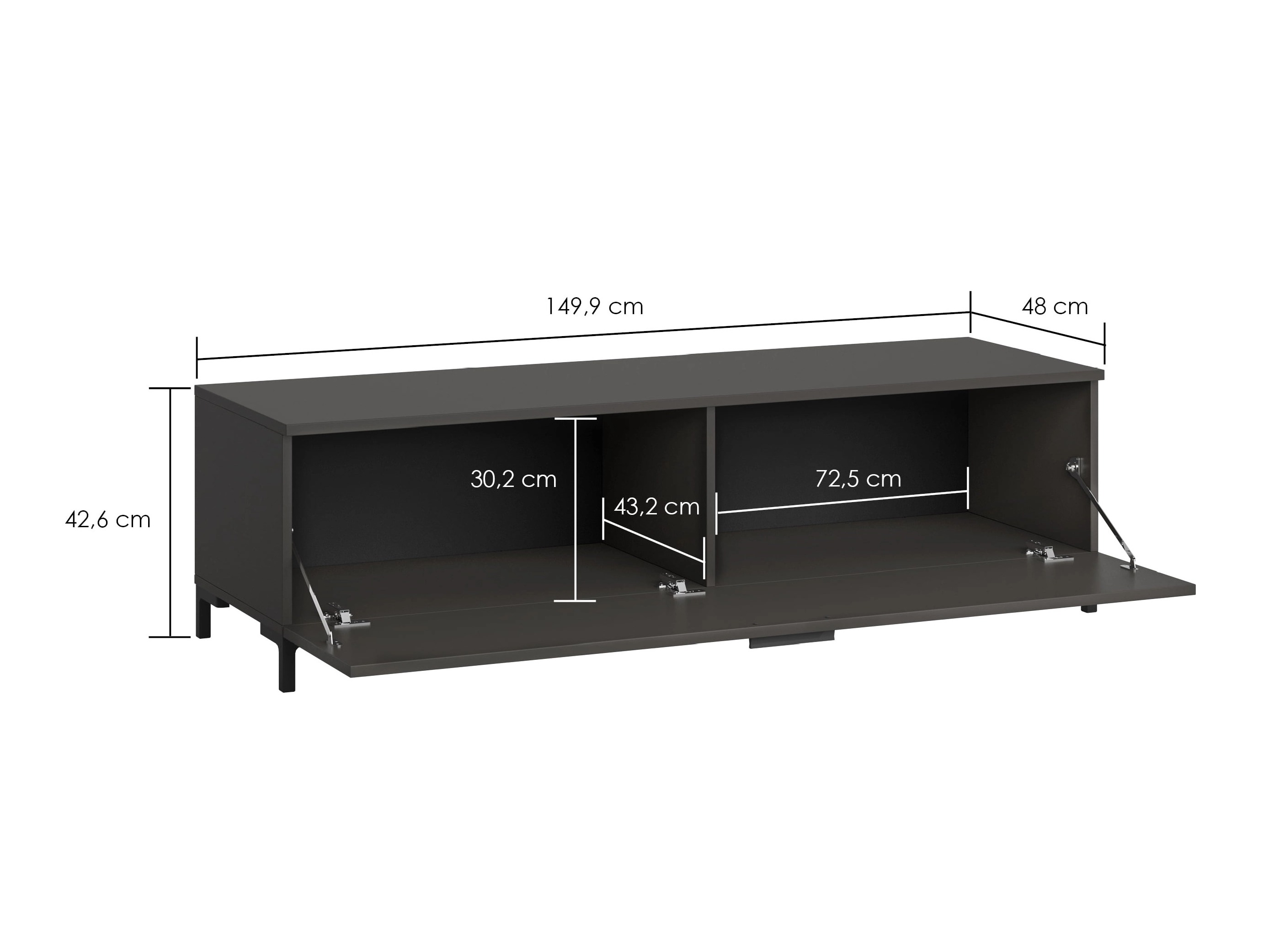Meuble TV Salnola 103 (Gris)