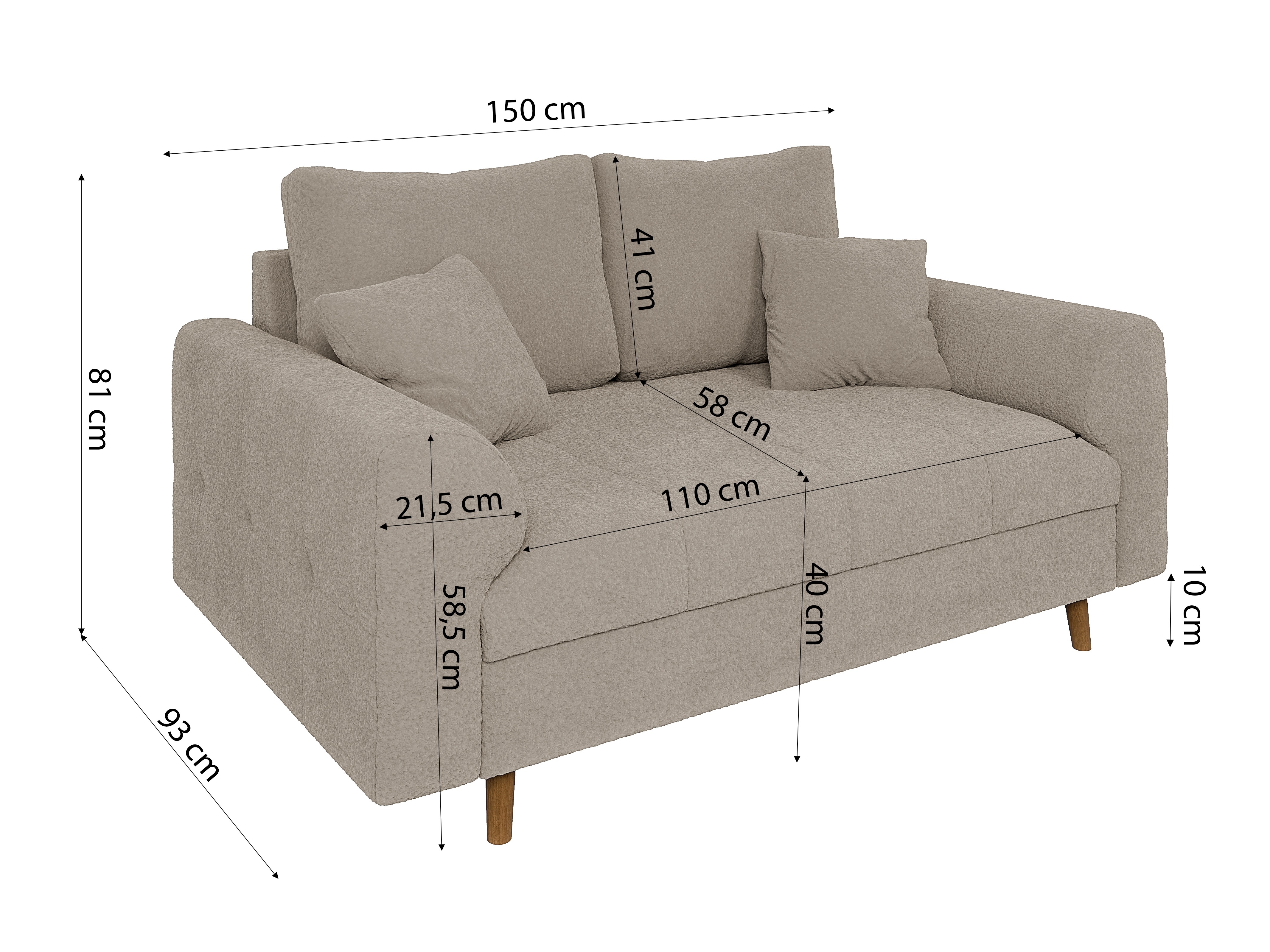 Canapé Elbmori 104 (Coral 65)