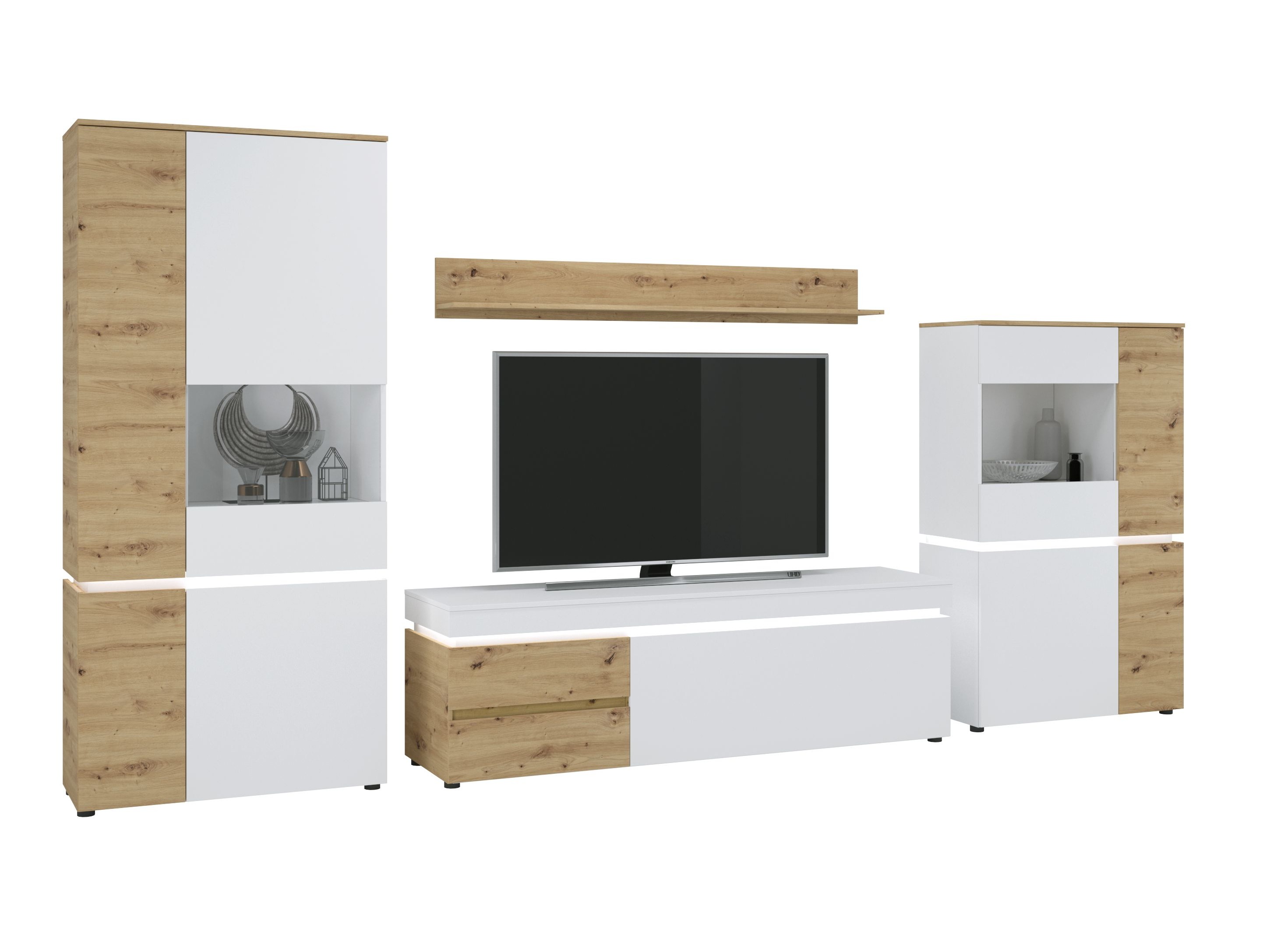 Ensemble de salon Ontario 176 (Chêne Artisan + Blanc)