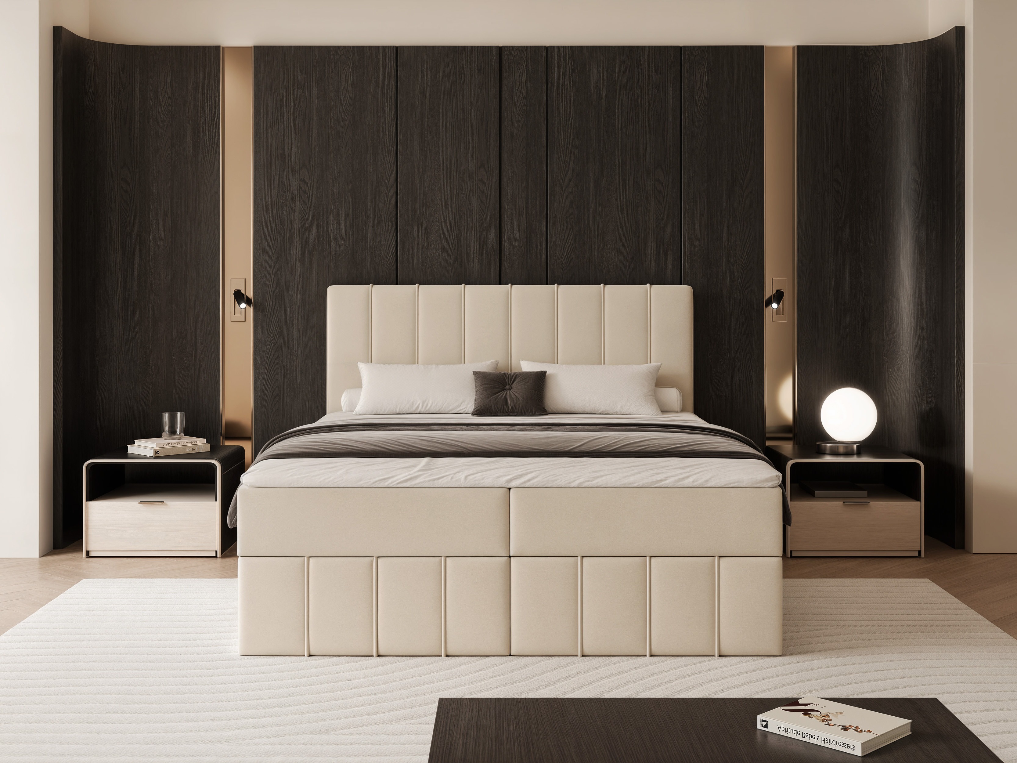 Lit boxspring Martinez 125 (Lumi 03)