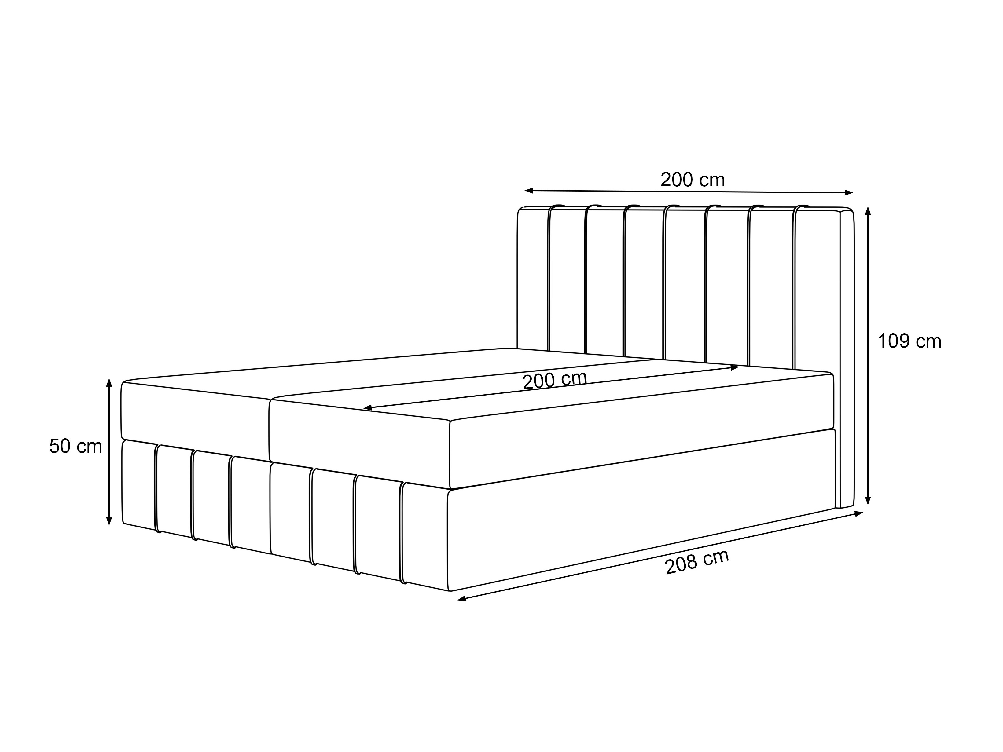 Lit boxspring Martinez 125 (Melody 02)