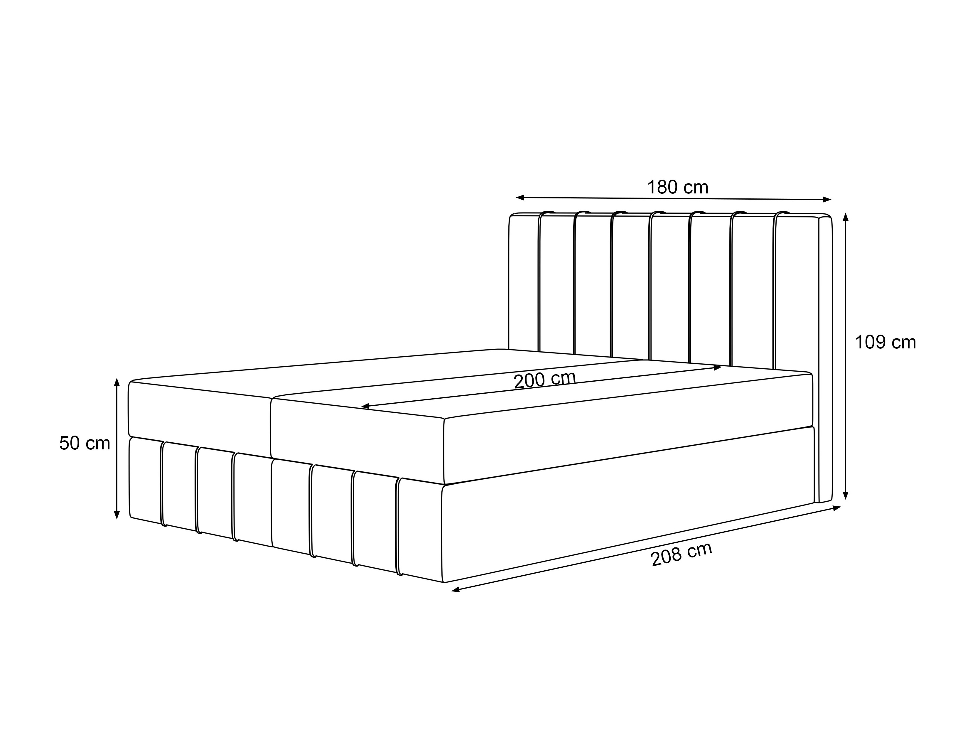Lit boxspring Martinez 125 (Melody 07)
