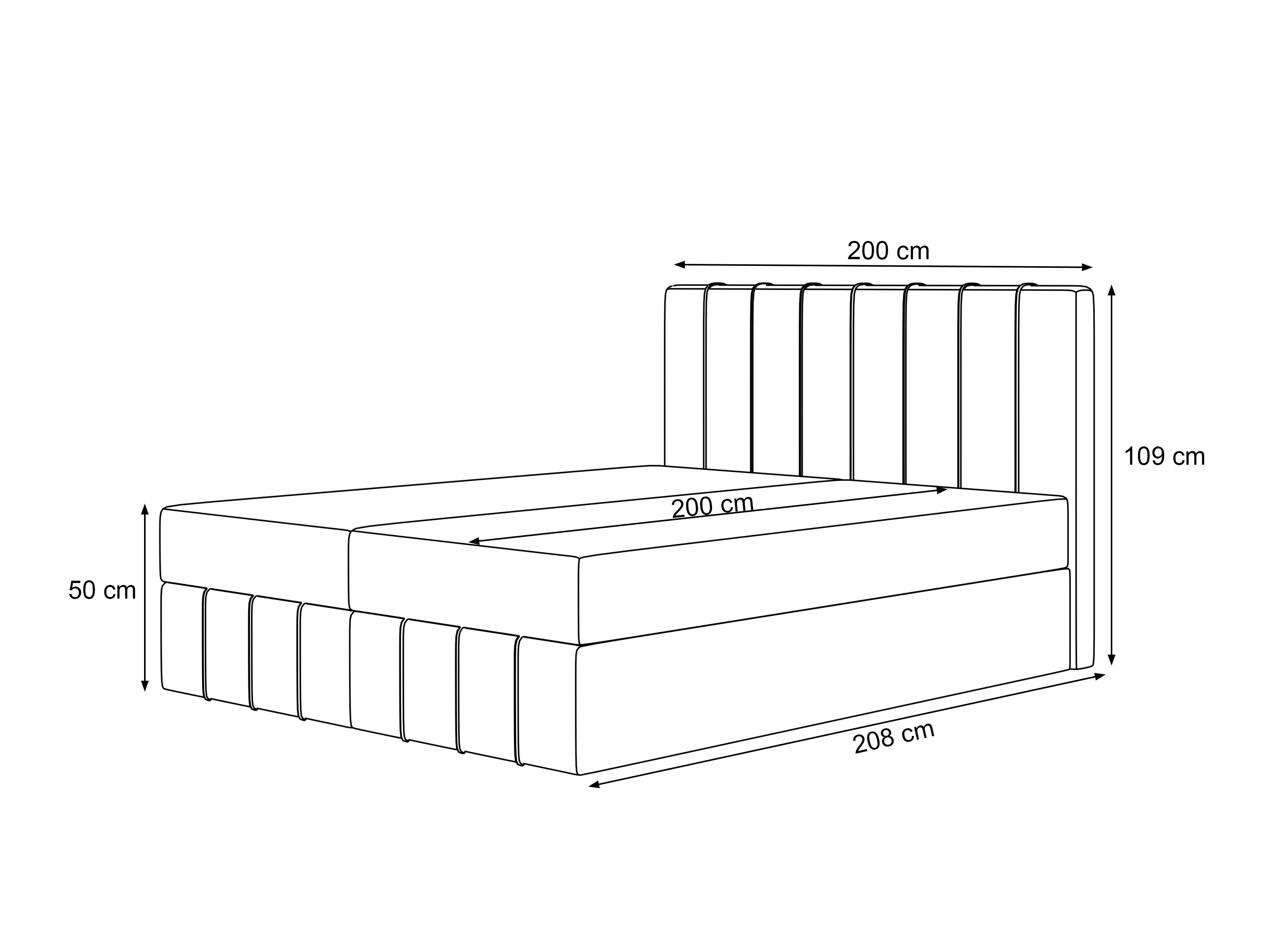 Lit boxspring Martinez 125 (Melody 13)