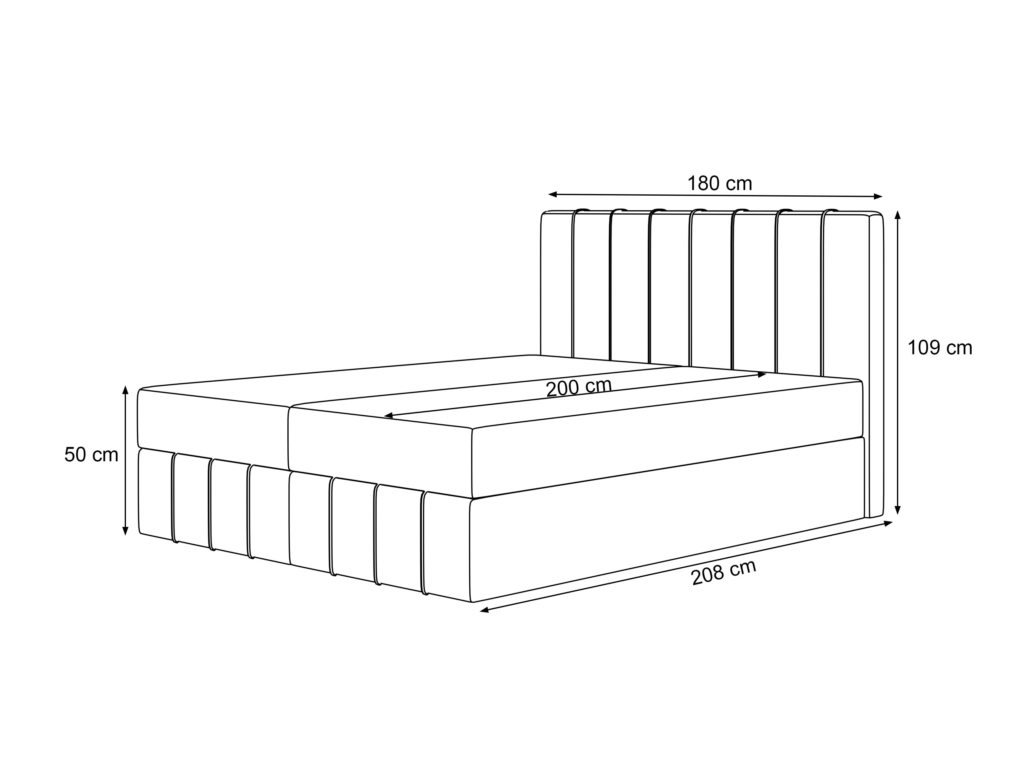 Lit boxspring Martinez 125 (Melody 13)