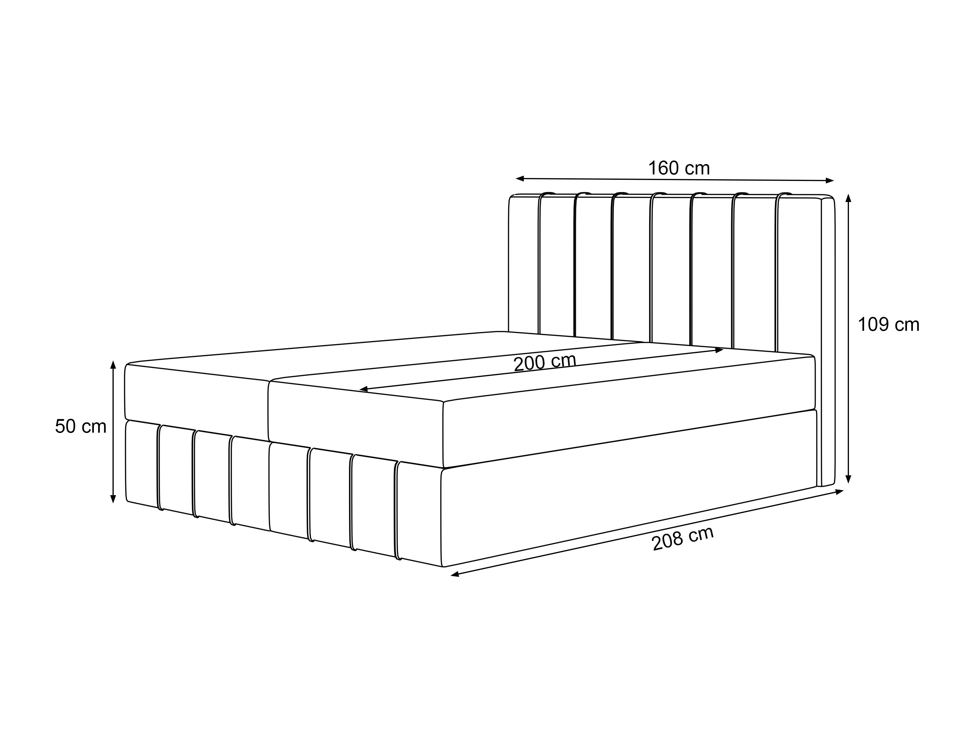Lit boxspring Martinez 125 (Melody 13)