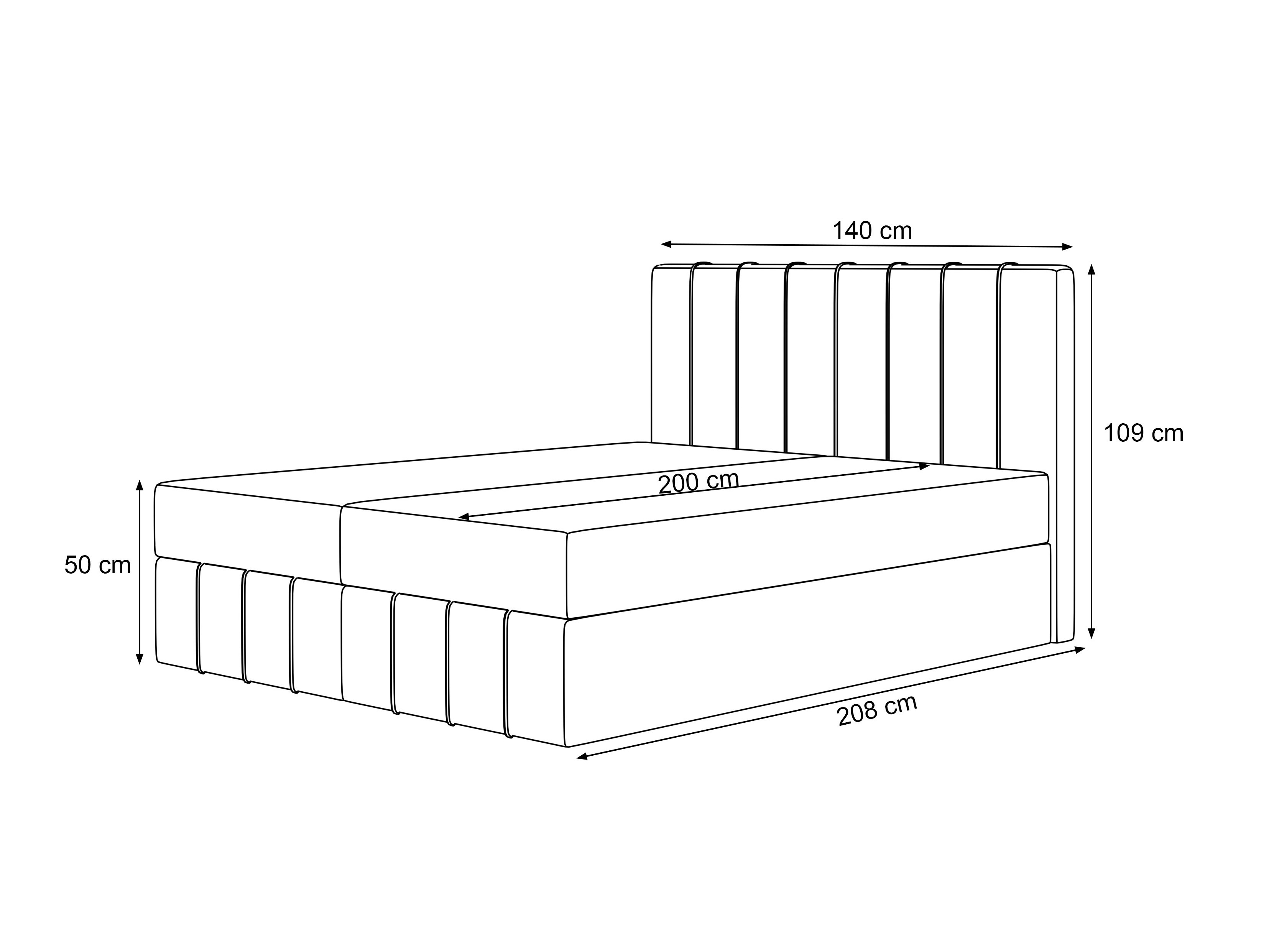 Lit boxspring Martinez 125 (Melody 13)