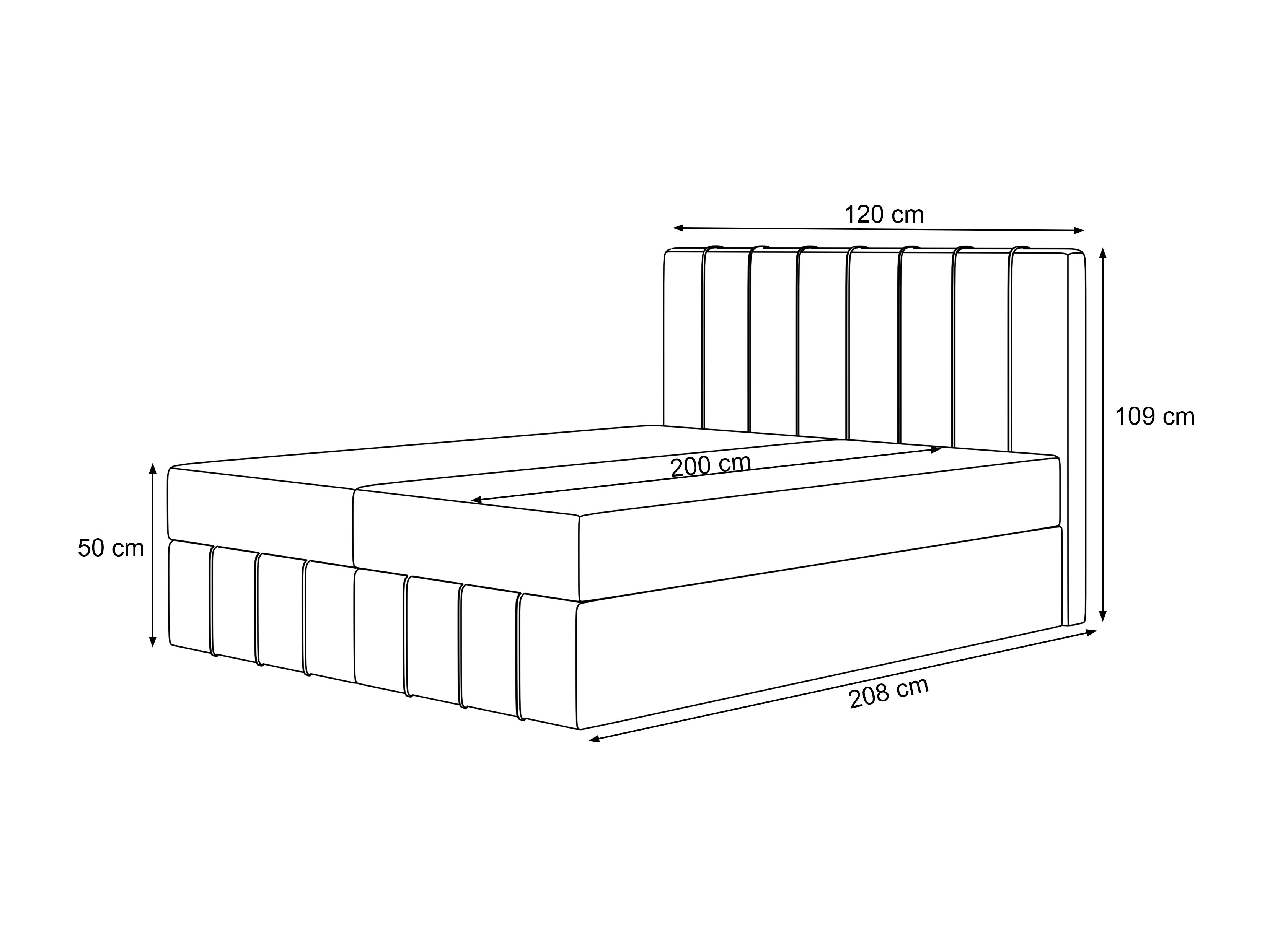 Lit boxspring Martinez 125 (Melody 13)