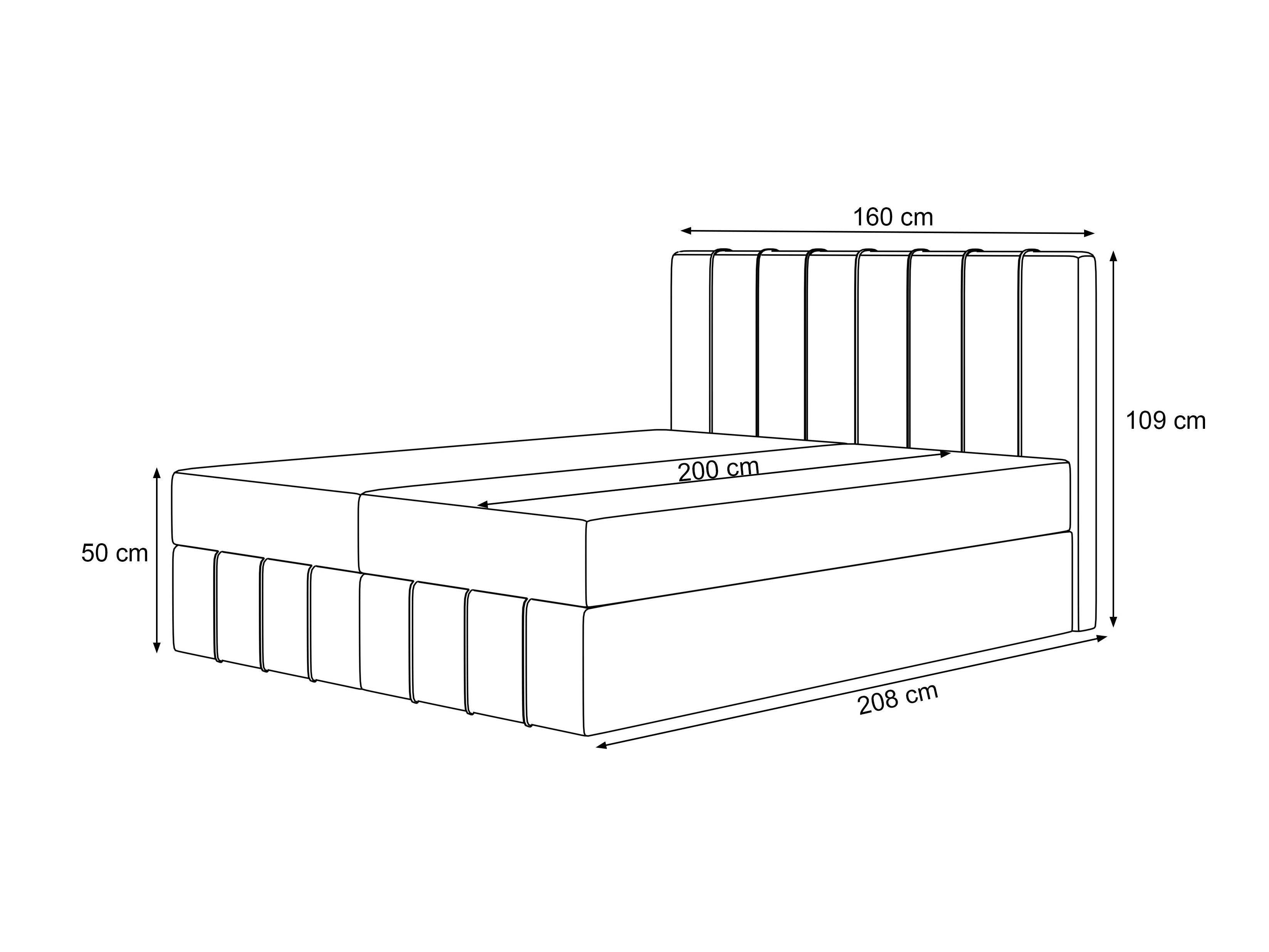 Lit boxspring Martinez 125 (Piano 02)
