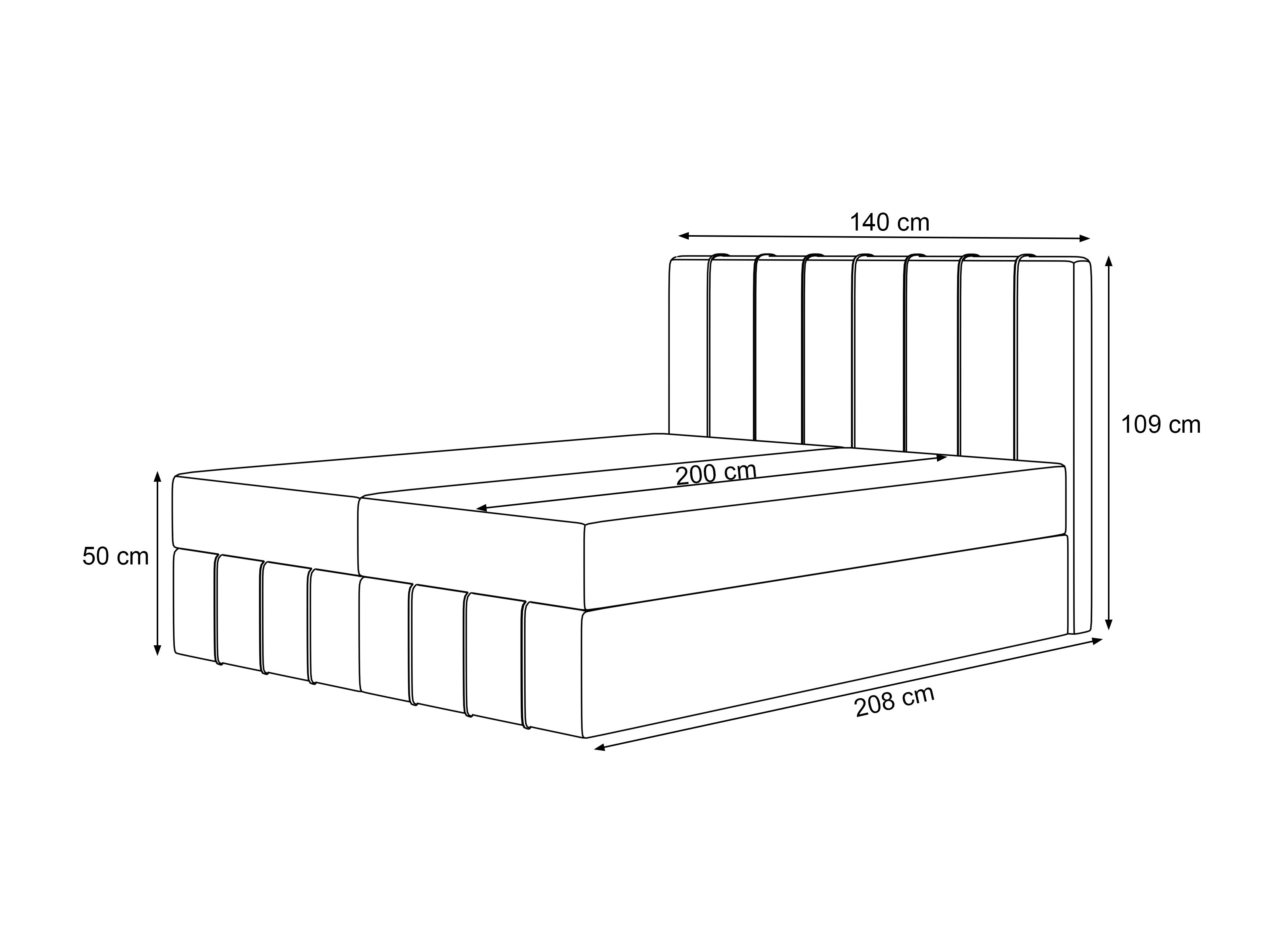 Lit boxspring Martinez 125 (Piano 14)