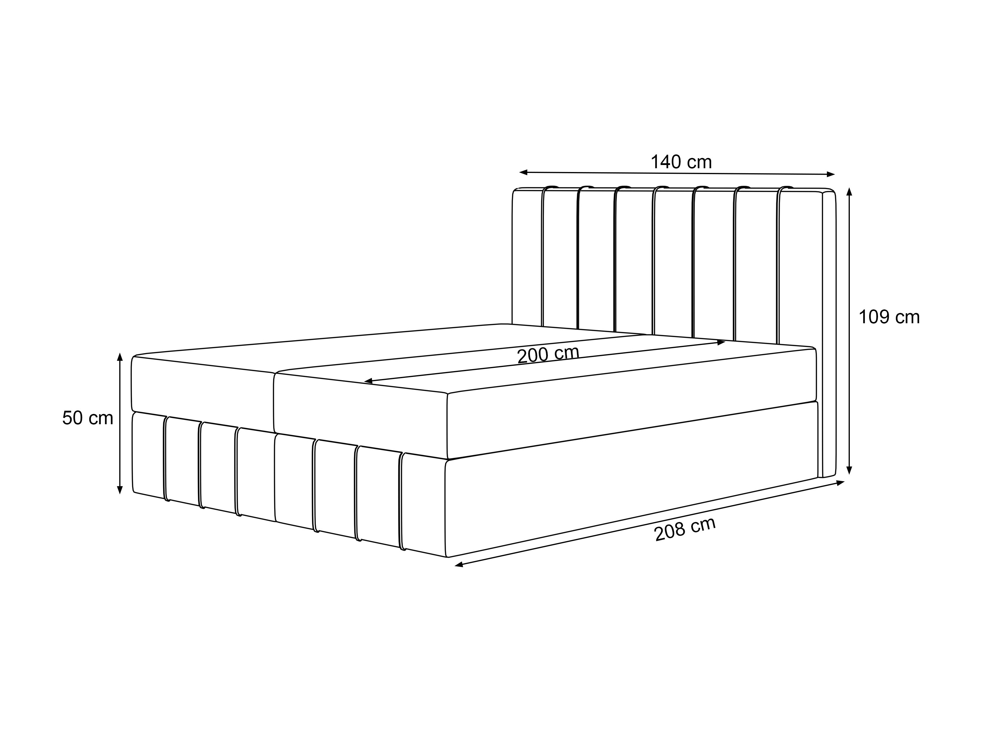 Lit boxspring Martinez 125 (Piano 18)