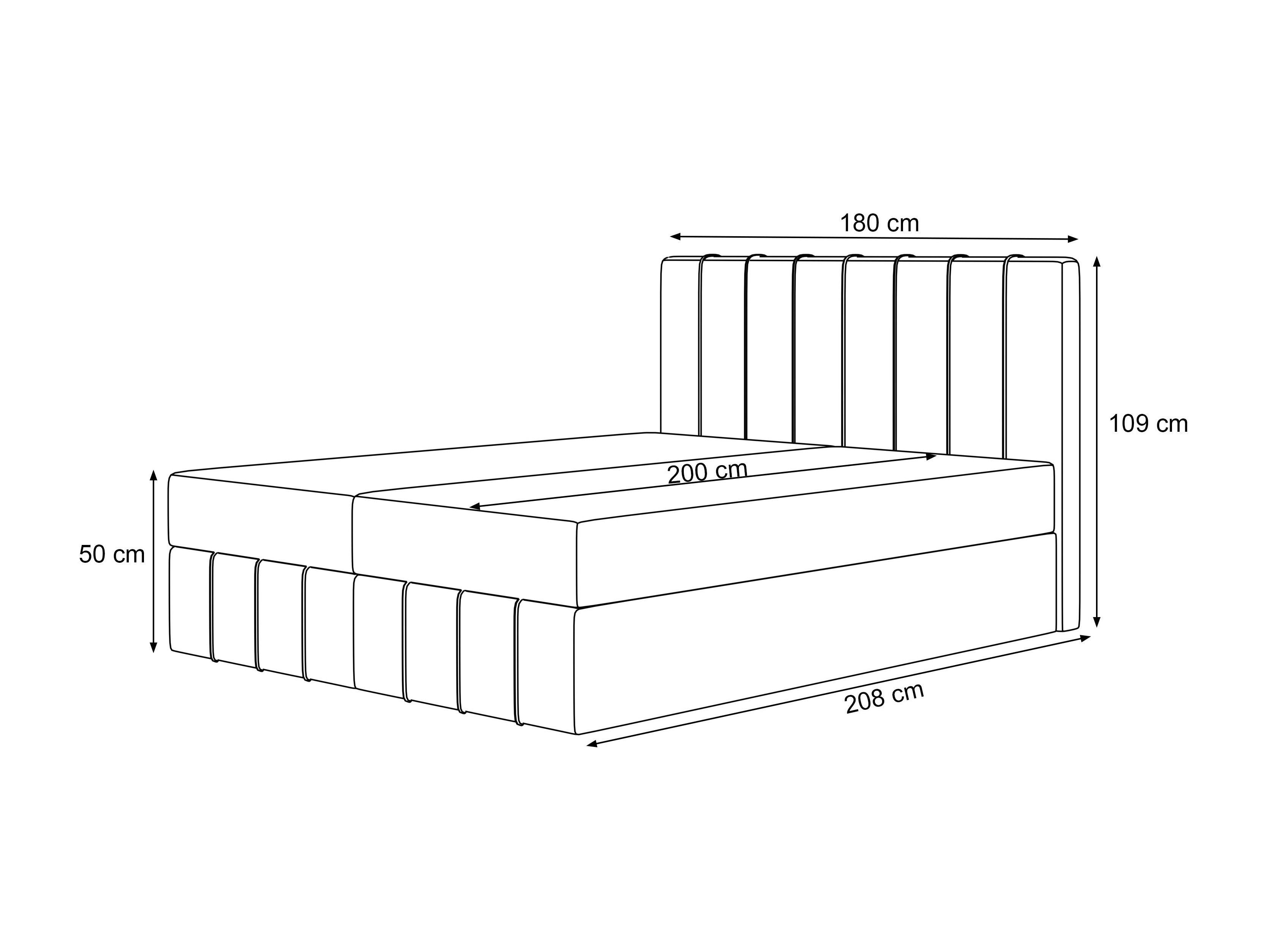 Lit boxspring Martinez 125 (Piano 26)